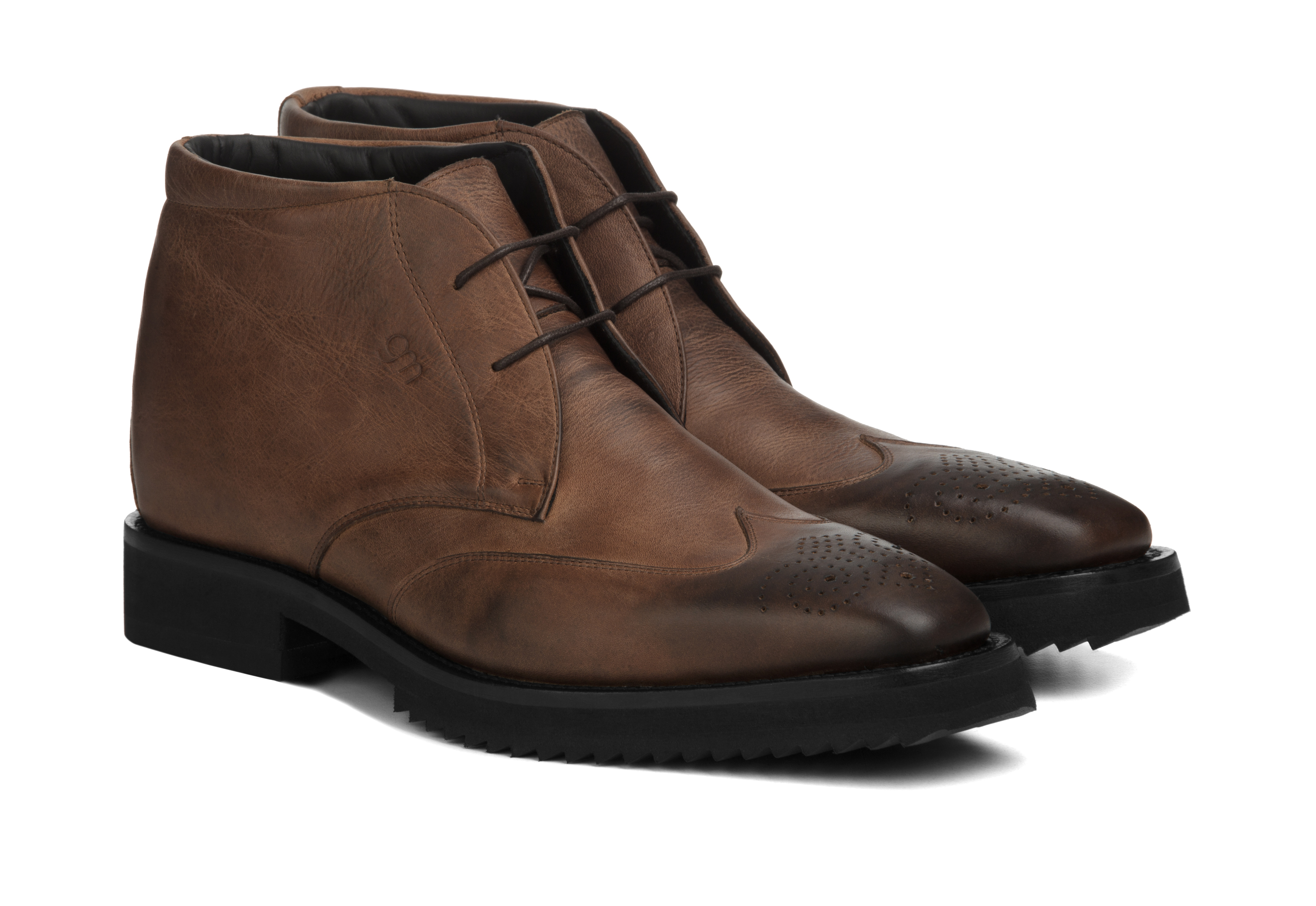 Calama - Elevator Ankle Boots in Leather from 2.4 to 3.1 inches
