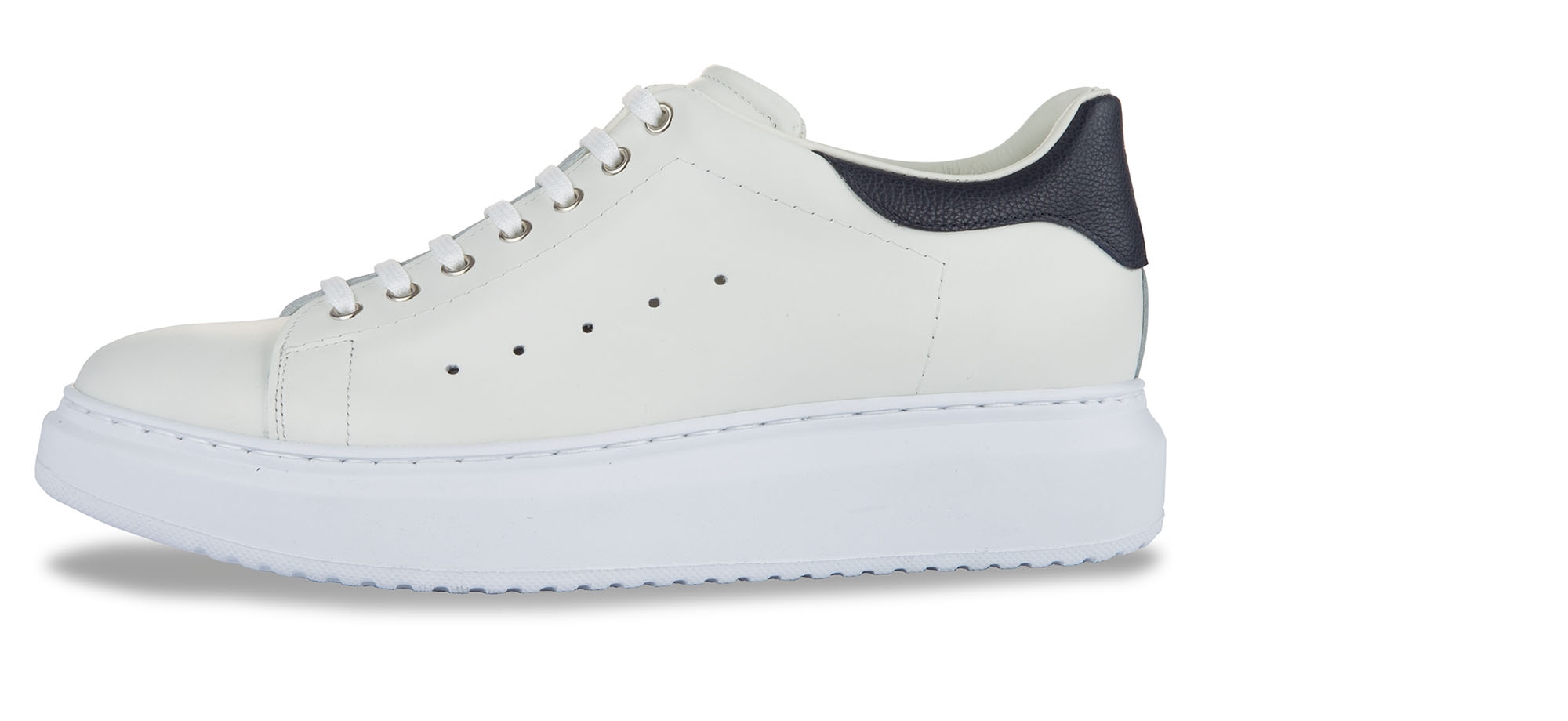 ANTILLES - SNEAKERS UOMO CON RIALZO INTERNO IN PELLE PIENO FIORE FINO A 8 CM PIÙ ALTO