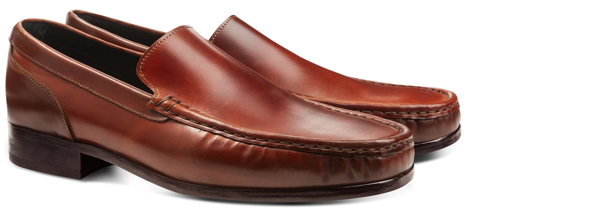 ROCCA - Mocassins rehaussants en Cuir Shell Cordovan jusqu'à 6 cm en plus