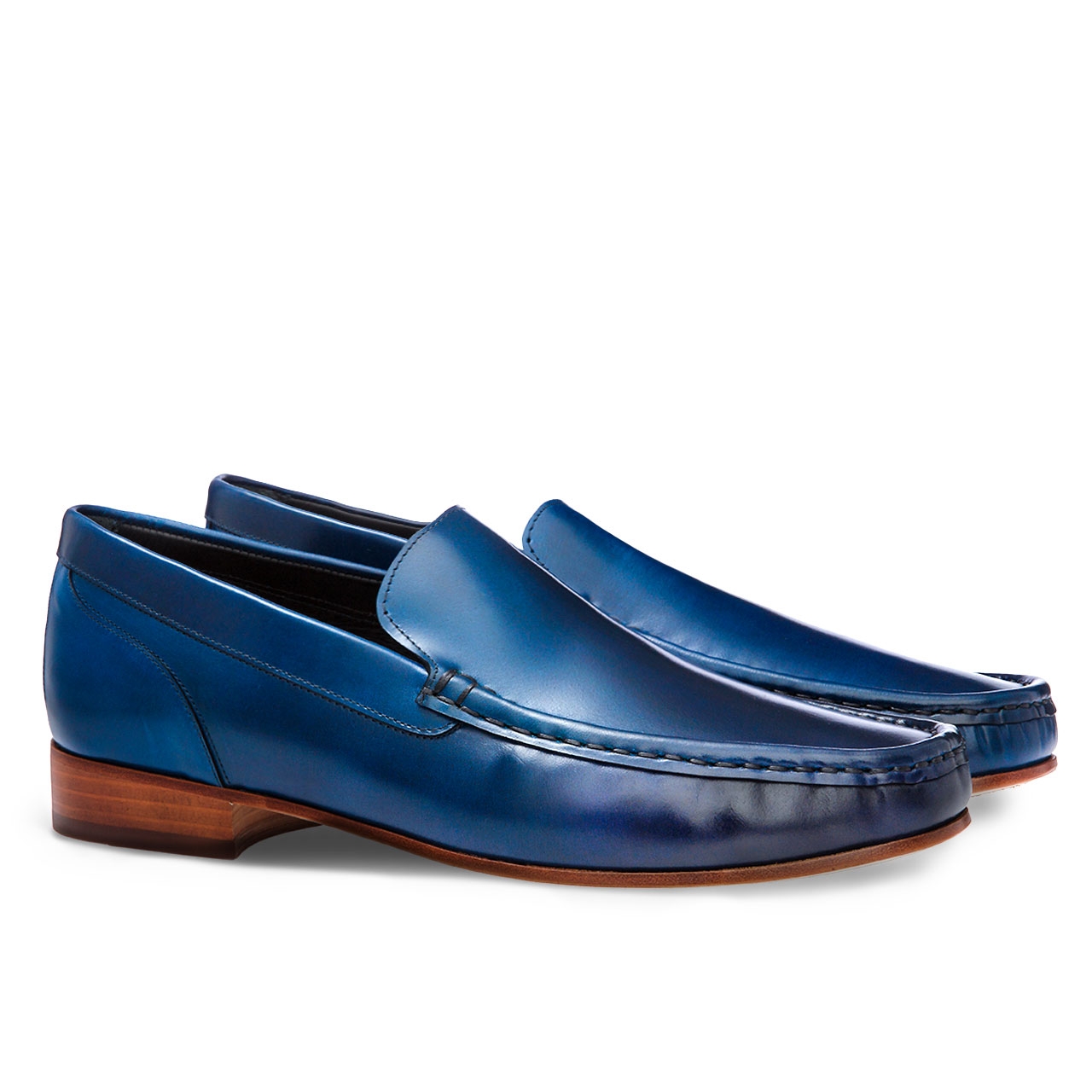 Blue Bay - Elevator Loafers in Shell Cordovan Leather up to 2.6 inches