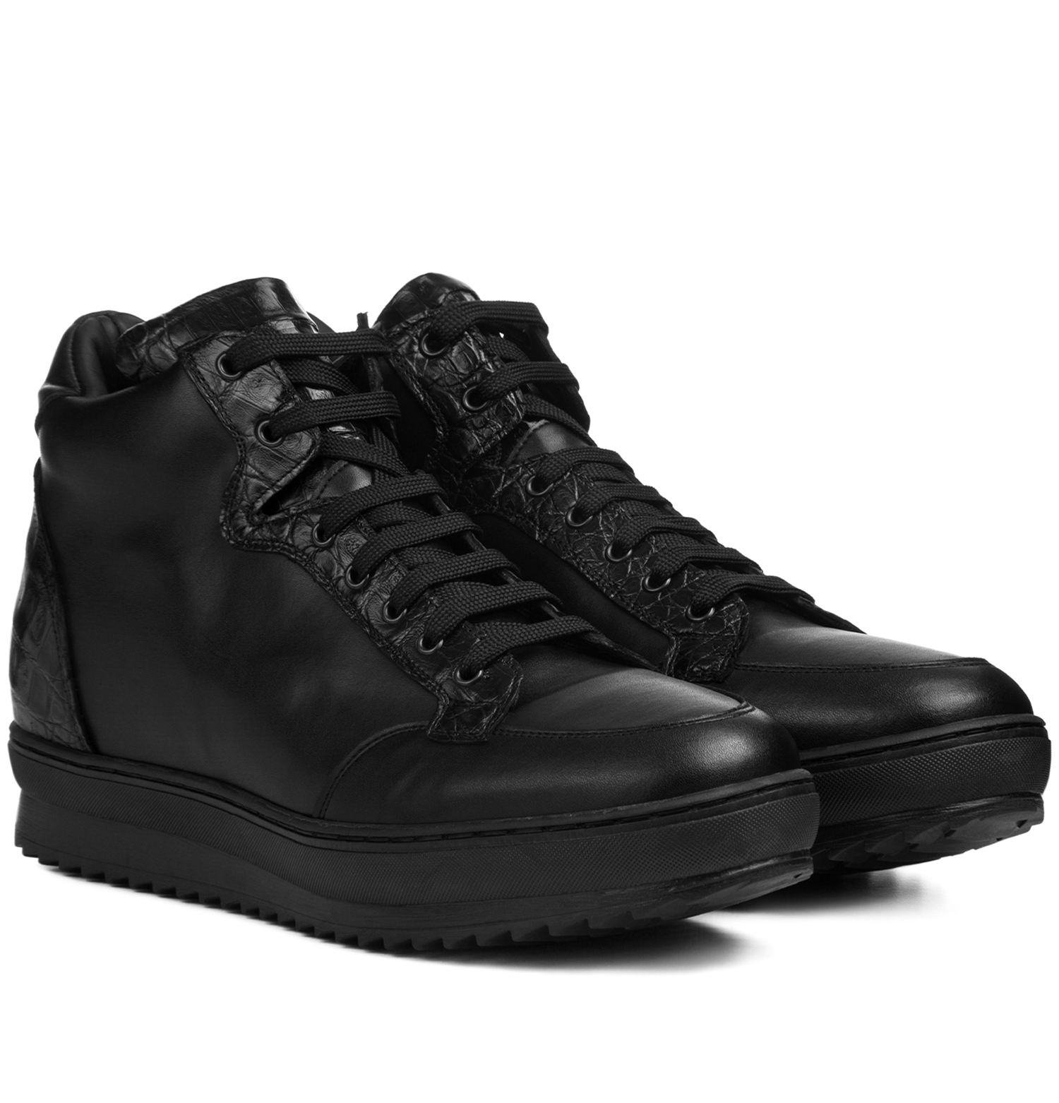 Camaiore - Sneakers da uomo con rialzo in Mix Pelle da 6 a 10 cm più alto