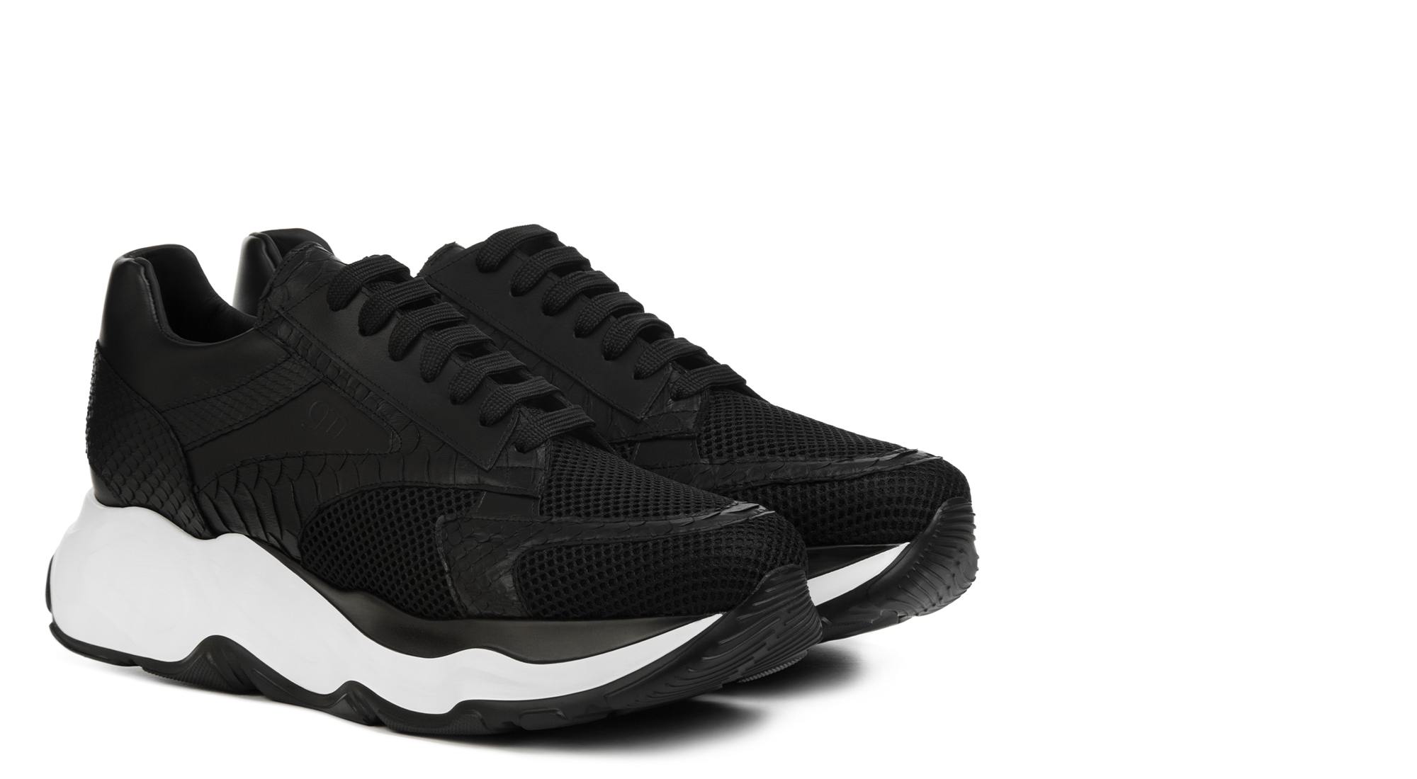 Corvara - Elevator Sneakers in Mix of leathers/fabric from 2.4 to 4.3 inches 