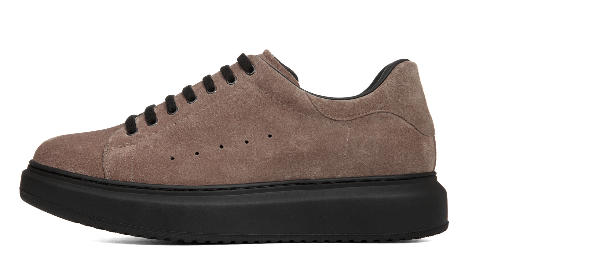 Johor - Baskets Rehaussantes en Cuir Daim de 6 cm à 8 cm en plus