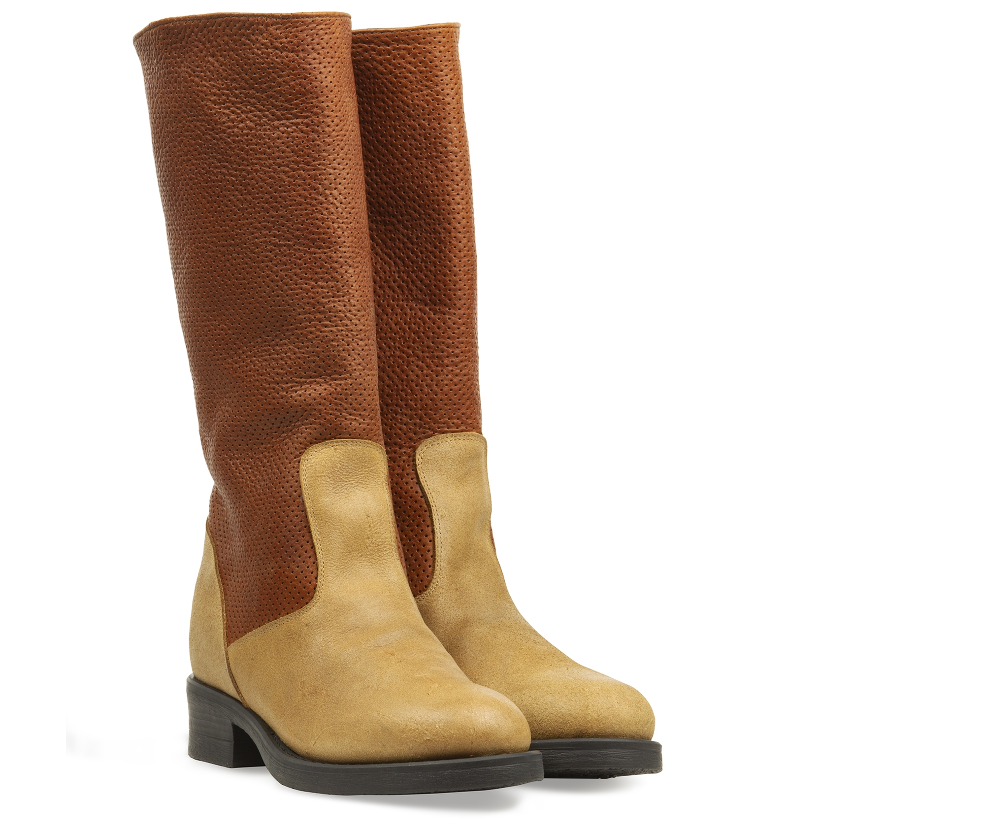 Anderson W - Stivale con rialzo da donna in Mix Pelle/Pelle fino a 8 cm più alto