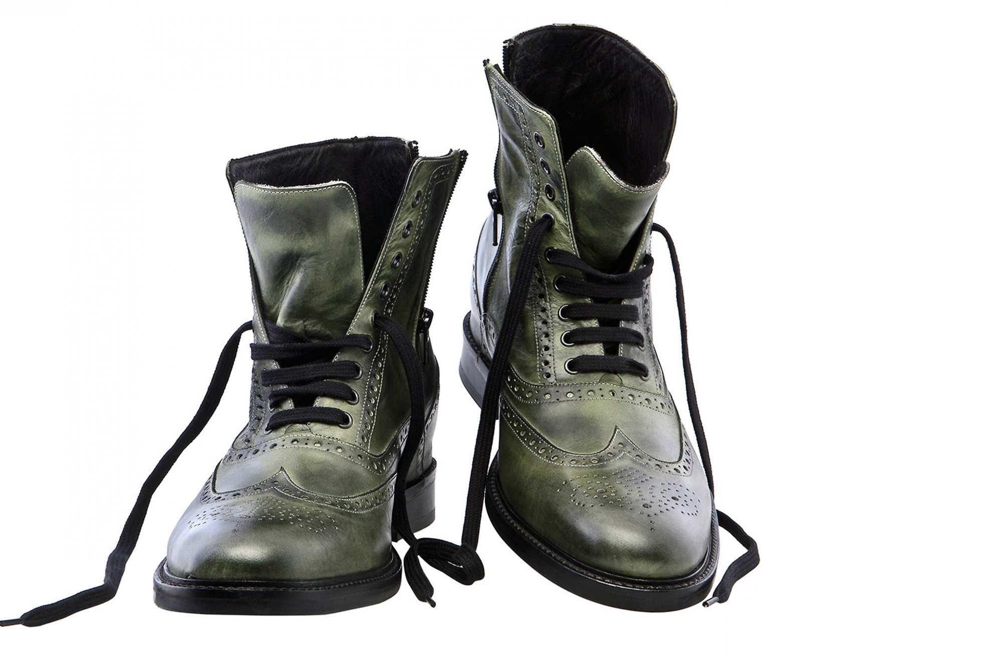Boston - Bottes rehaussantes en Cuir Tamponné à la main de 6 cm à 10 cm en plus