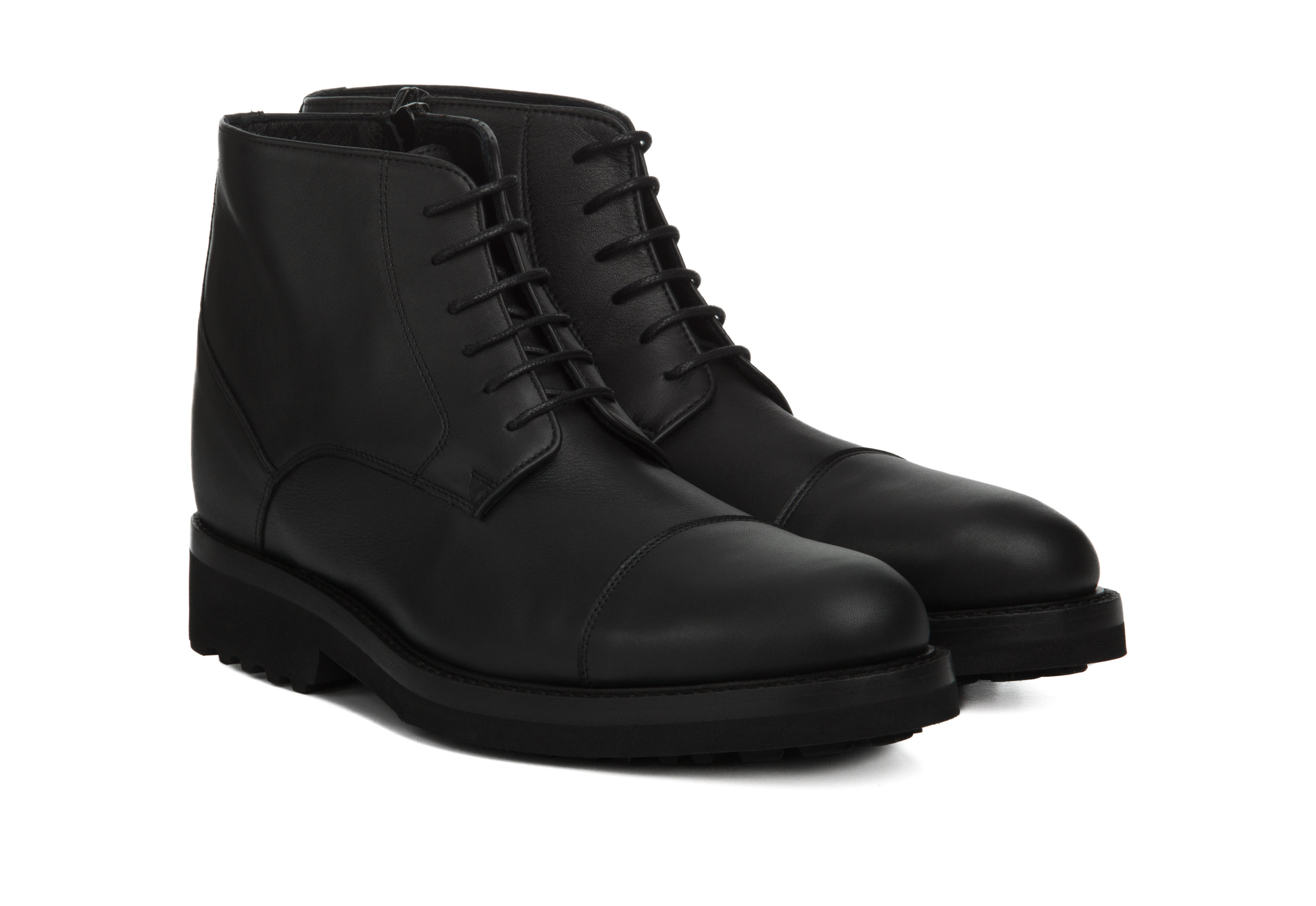 Minot - Bottines Courtes Rehaussantes en Cuir Pleine Fleur de 6 cm à 10 cm en plus