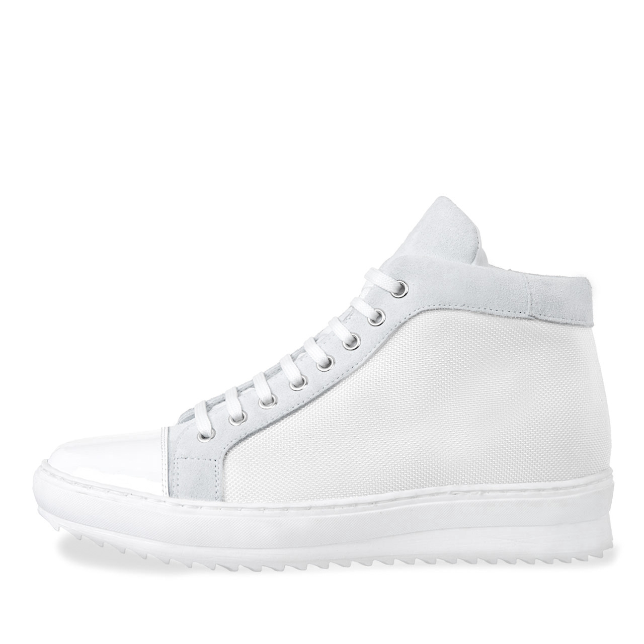 Indian Wells - Elevator Sneakers in Leather/fabric mix from 2.4 to 3.1 inches