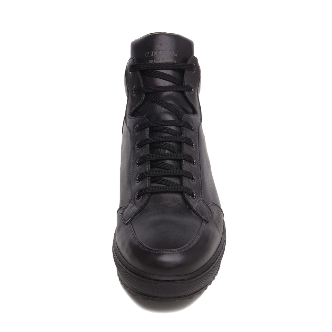 Bulgaria - Elevator Sneakers in Full Grain Leather from 2.4 to 4 inches