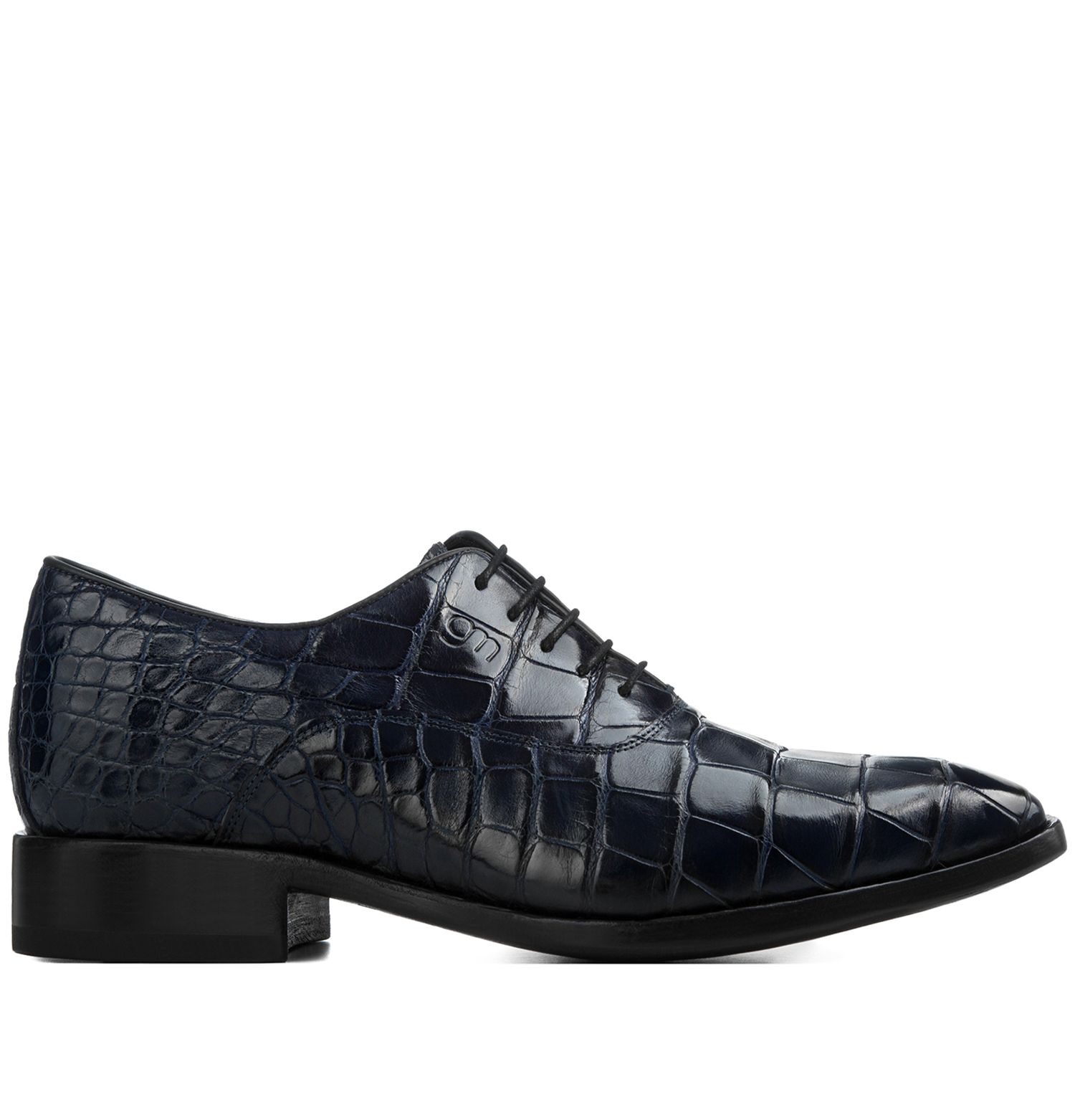 Esperia - Scarpe Classiche con rialzo da uomo in Pelle Coccodrillo da 6 a 8 cm più alto