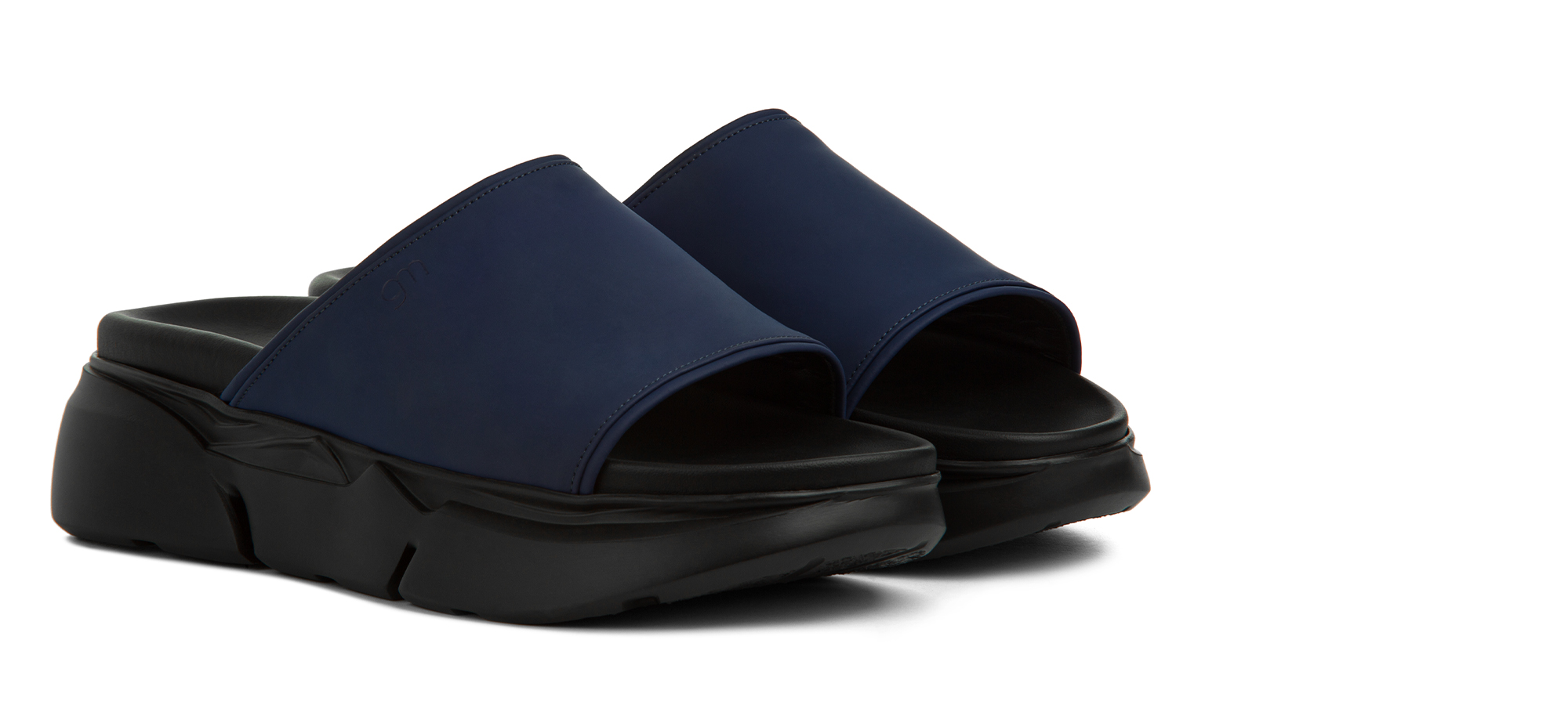 Flicudi - Sandali con rialzo da uomo in Pelle Effetto Gommato fino a 6 cm più alto