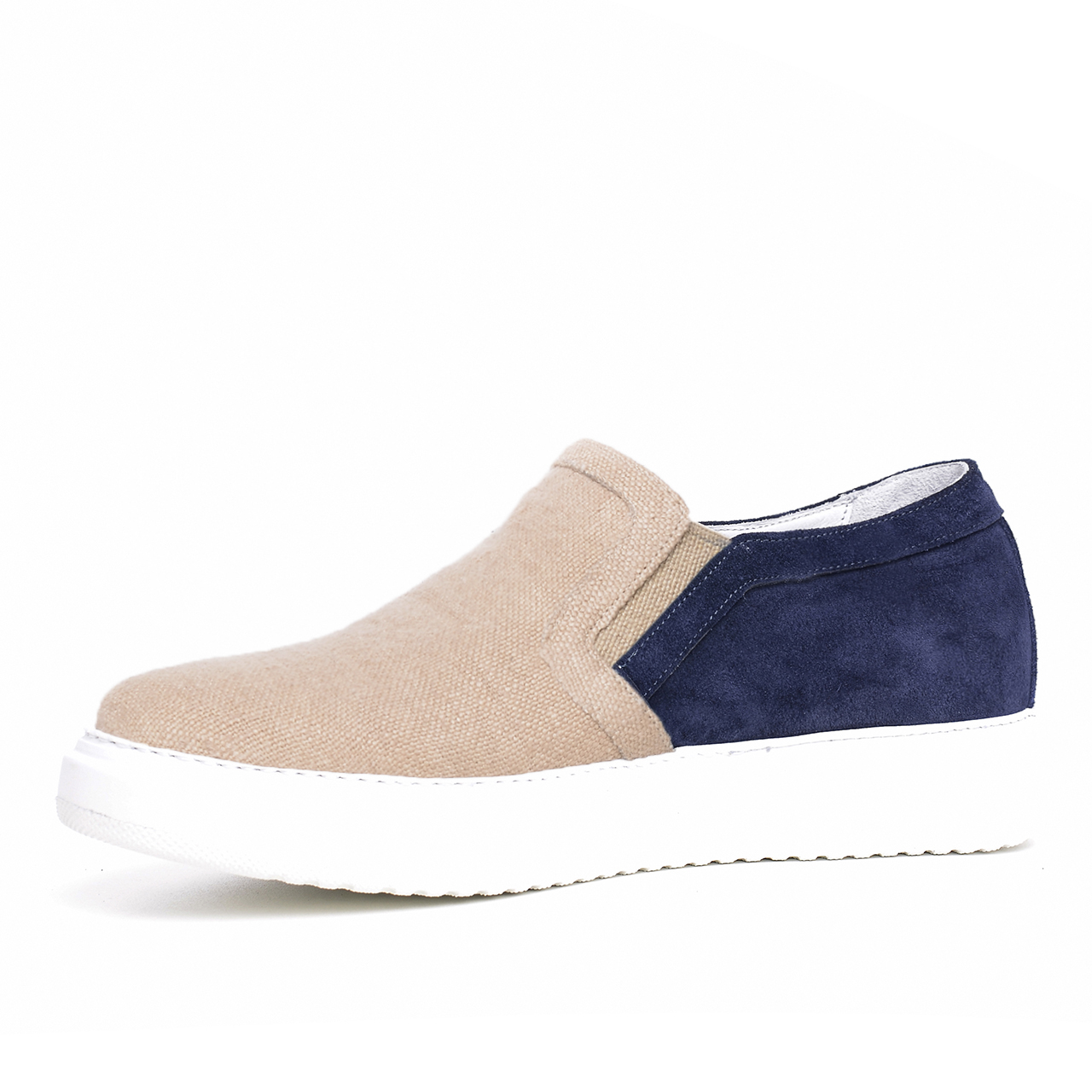 Calabasas - Slip-Ons con rialzo in Mix Pelle/Tessuto fino a 6,5 cm più alto