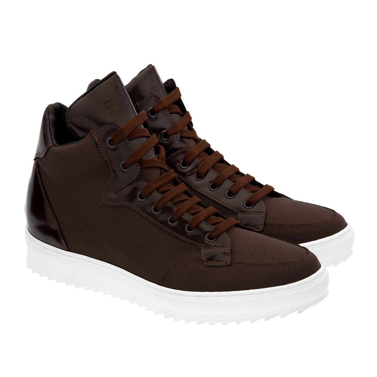 Cameo Shores - Elevator Sneakers in Leather/fabric mix from 2.4 to 4 inches