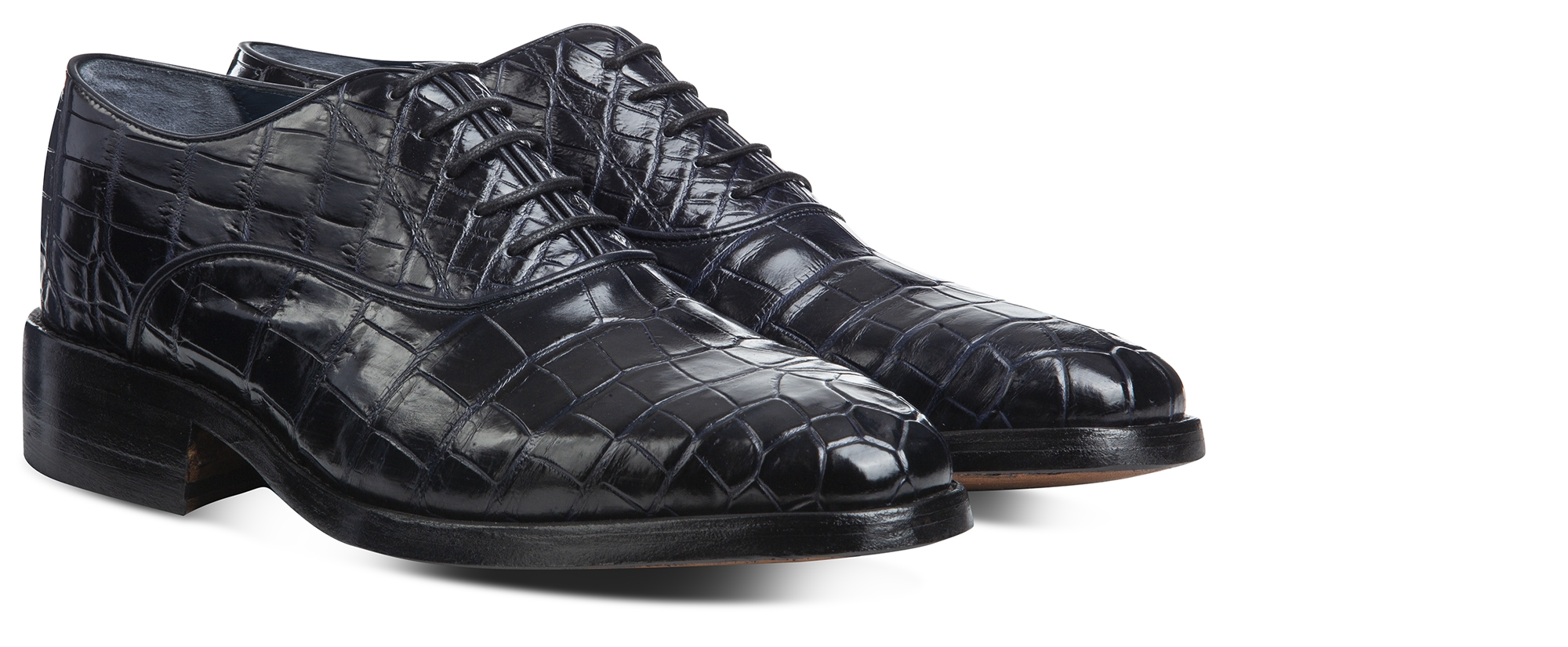 Barsat - Elevator Shoes in Crocodile Leather from 2.4 to 3.1 inches