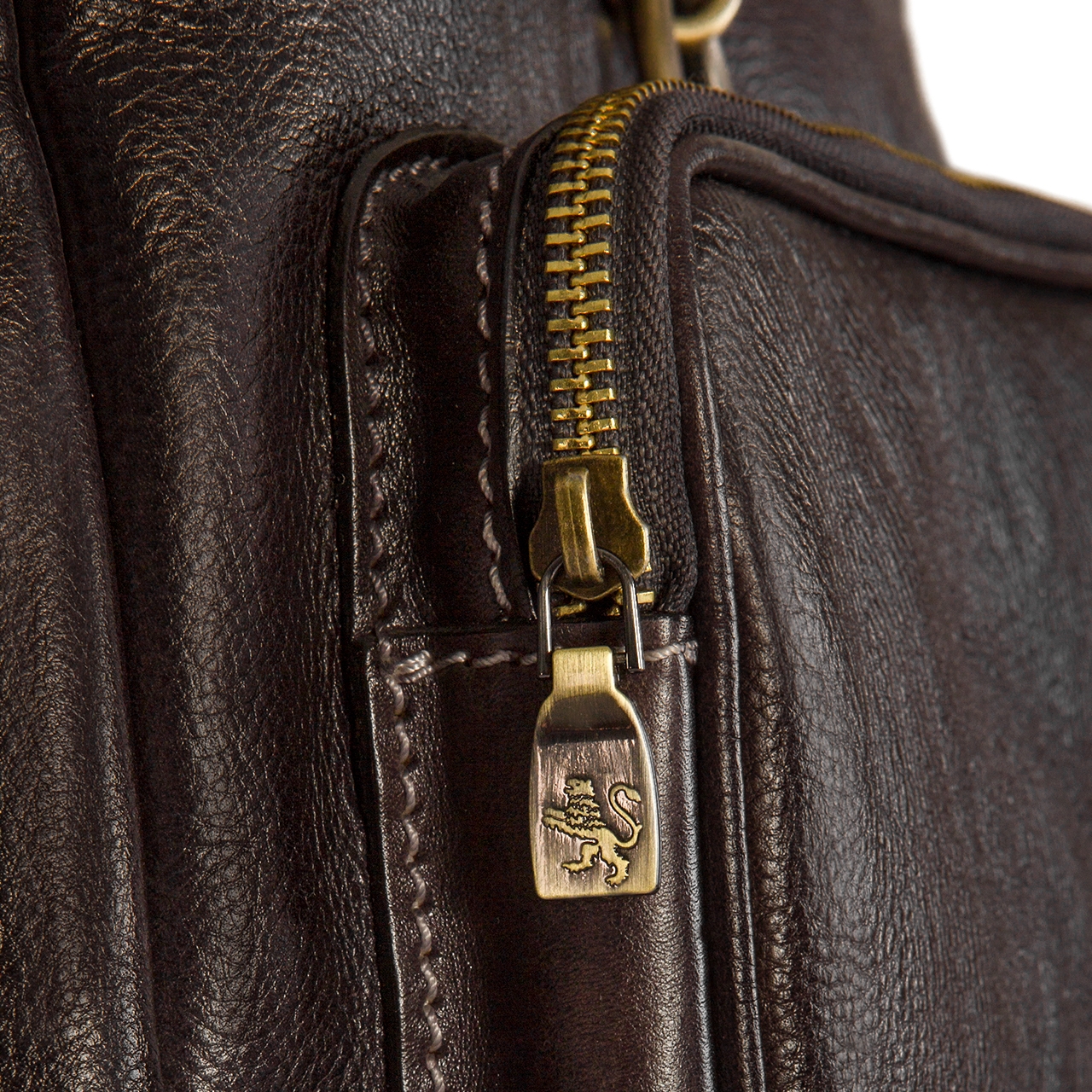 Running Man - Sac à dos en cuir Pratesi marron clair Design GuidoMaggi