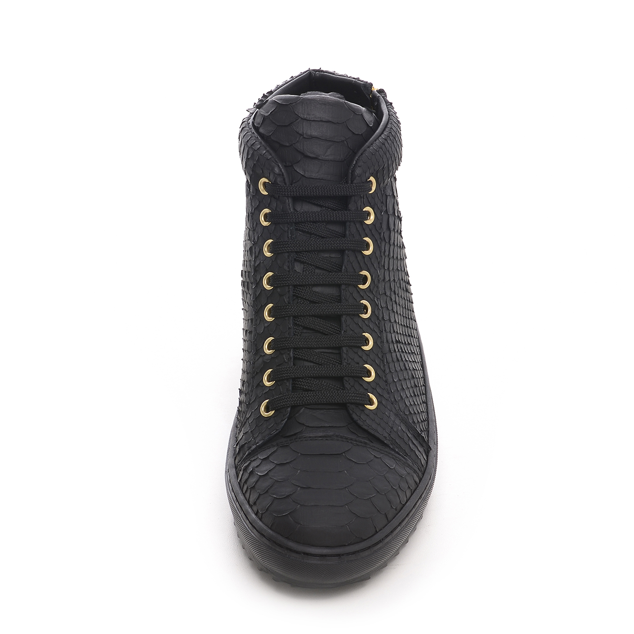 Delano - Elevator Sneakers in Python Leather from 2.4 to 3.1 inches