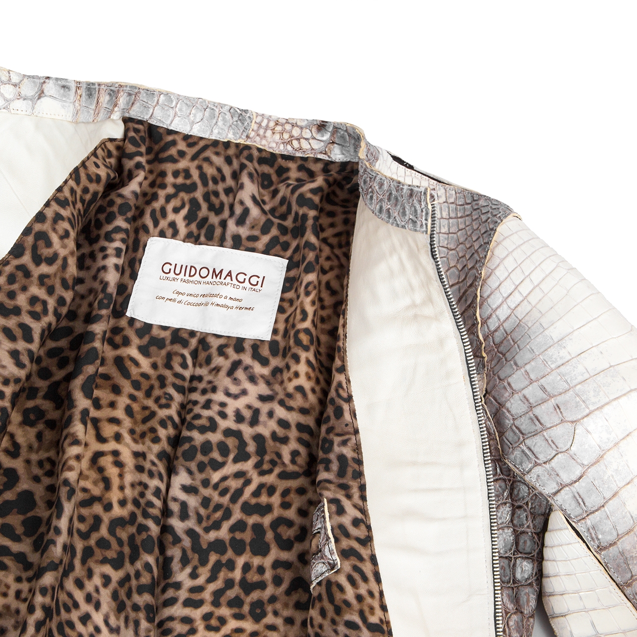 Heimdall - Biker style Jacket in alligator Leather