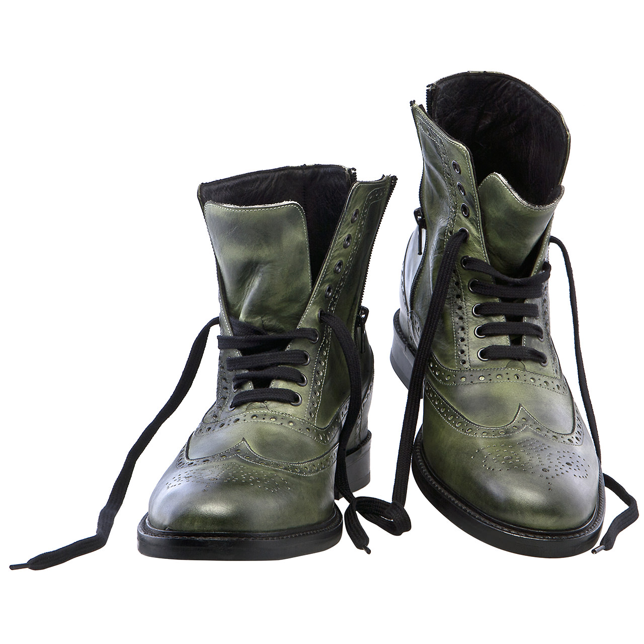 Boston - Elevator Boots in Full Grain Leather from 2.4 to 4 inches