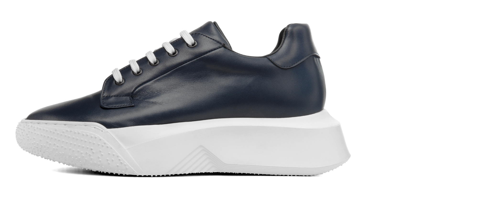 Darien - Elevator Sneakers in Full Grain Leather from 2.4 to 4 inches