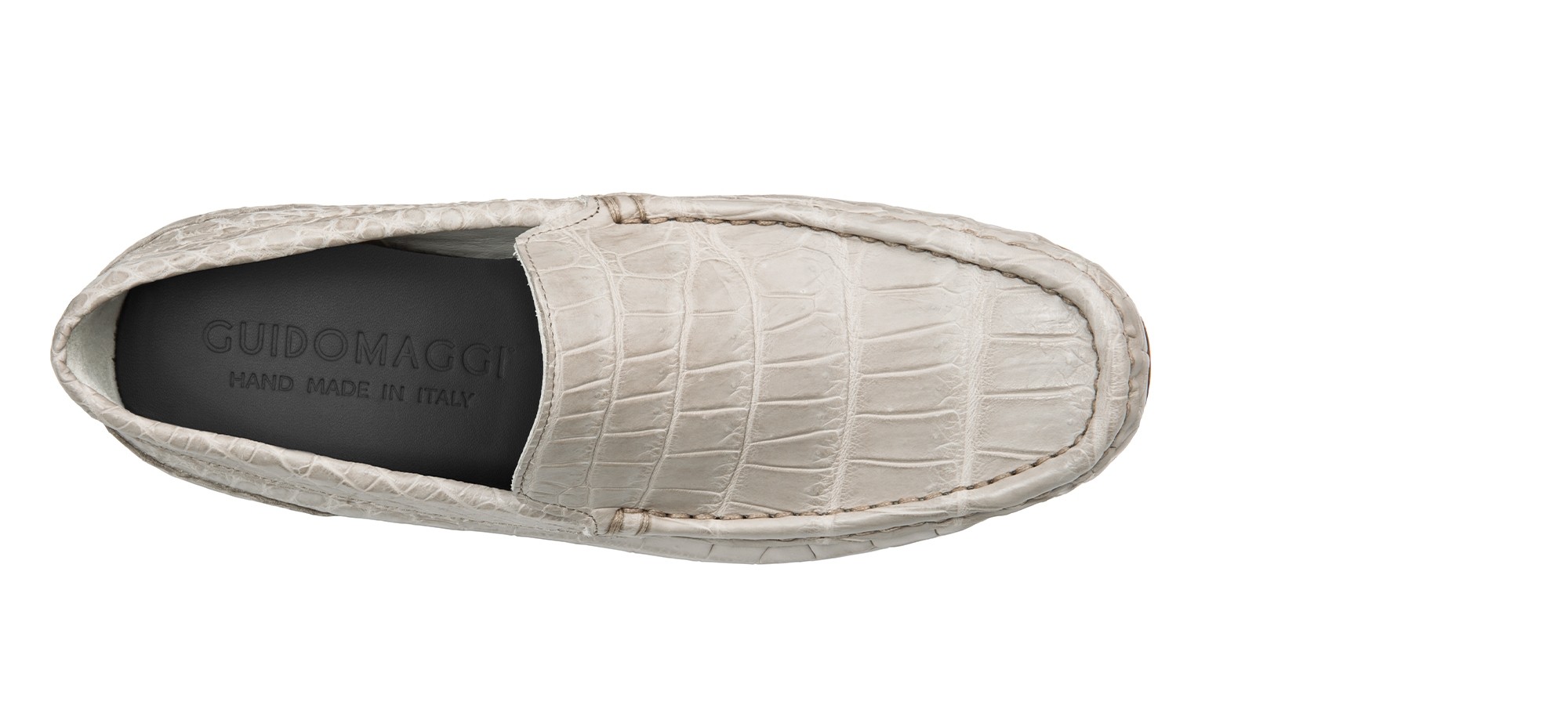 Cernobbio - Mocassins Rehaussantes en Cuir Crocodile jusqu'à 6,5 cm en plus
