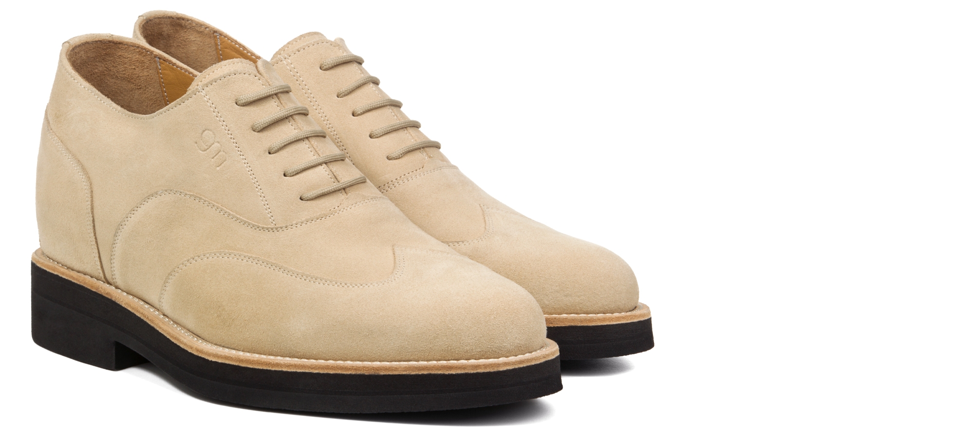 Tarrafal - Scarpe Classiche rialzanti da uomo in Pelle Scamosciata da 10 a 12,5 cm più alto