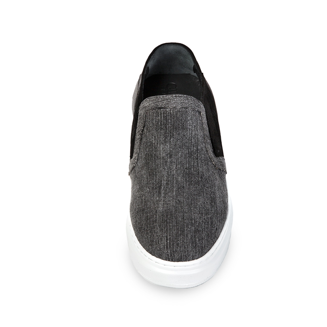Black Sea - Elevator Slip-Ons in Leather/fabric mix up to 2.6 inches