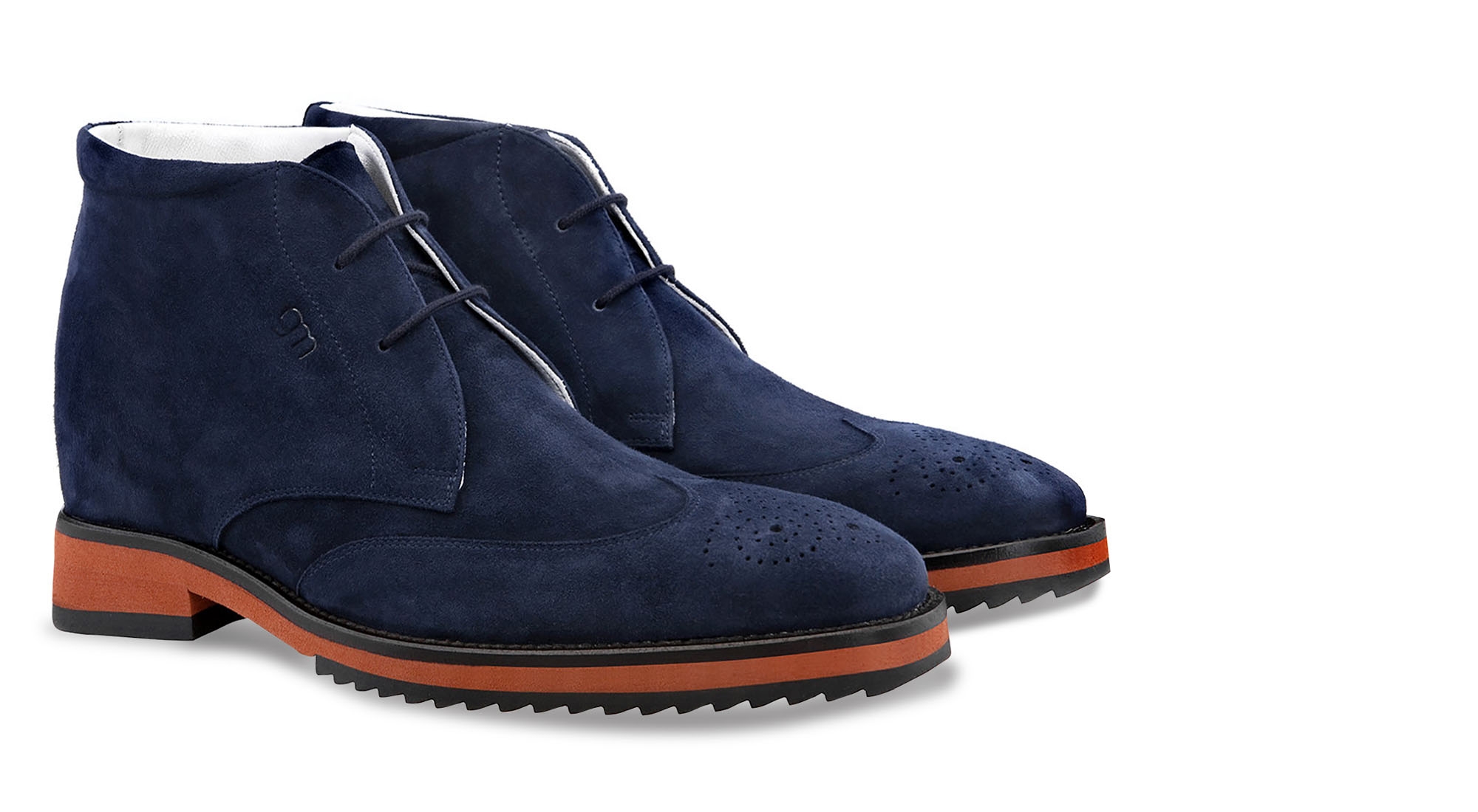 Brooklyn - Bottines rehaussantes en Cuir Daim de 6 cm à 8 cm en plus