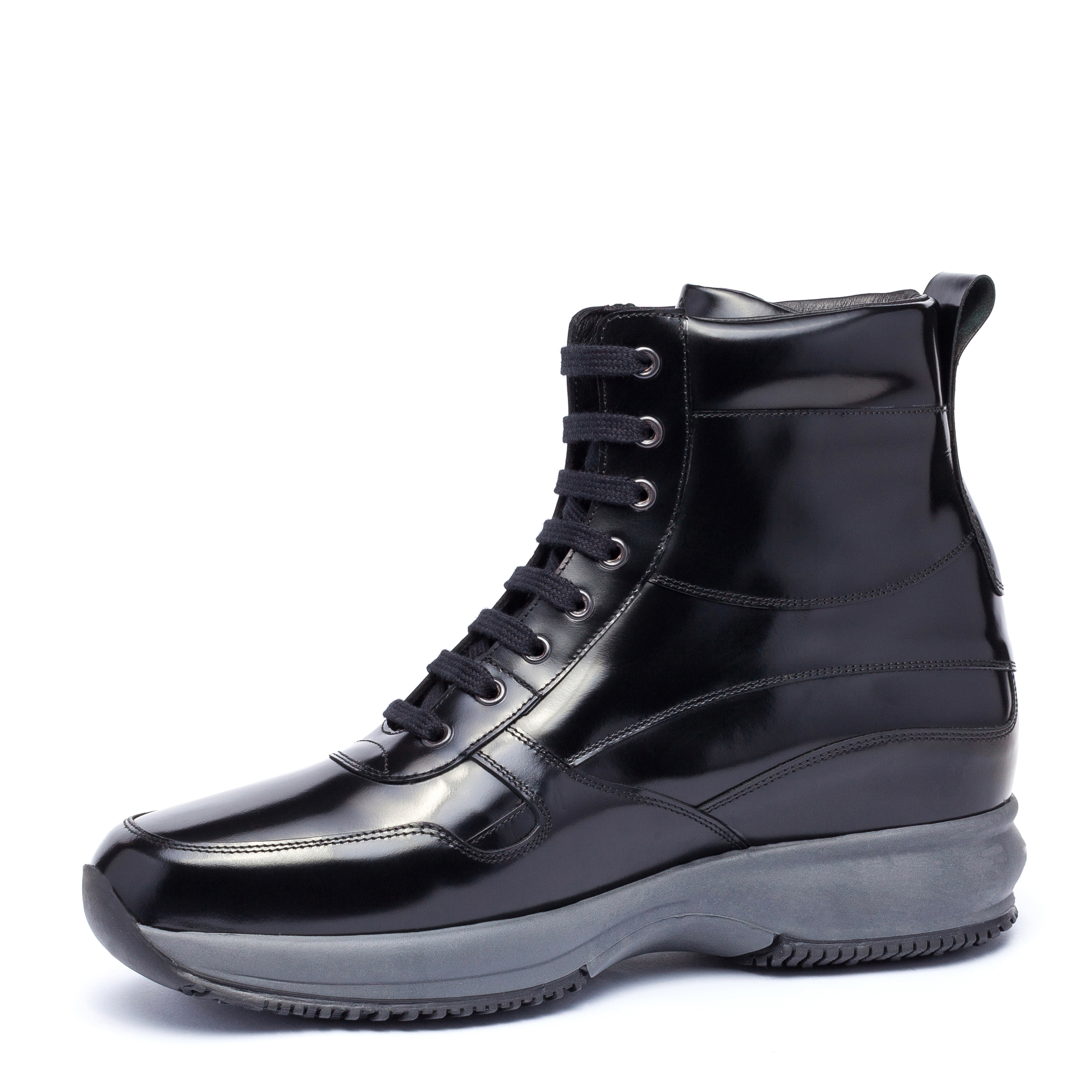 Denmark - Elevator Sneakers in Full Grain Leather from 2.4 to 4 inches