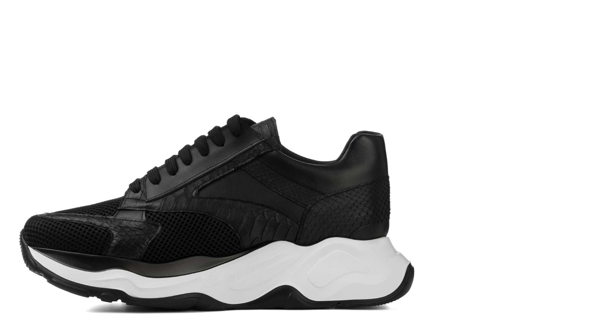 Corvara - Elevator Sneakers in Mix of leathers/fabric from 2.4 to 4.3 inches 