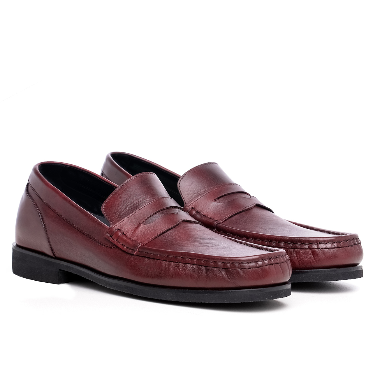 Bari - Mocassins rehaussants en Cuir Plein Fleur jusqu'à 6,5 cm en plus