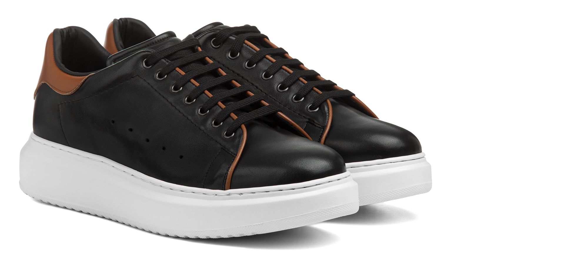 Paxton - Sneakers con rialzo in Pelle Pieno Fiore da 6 a 8 cm più alto