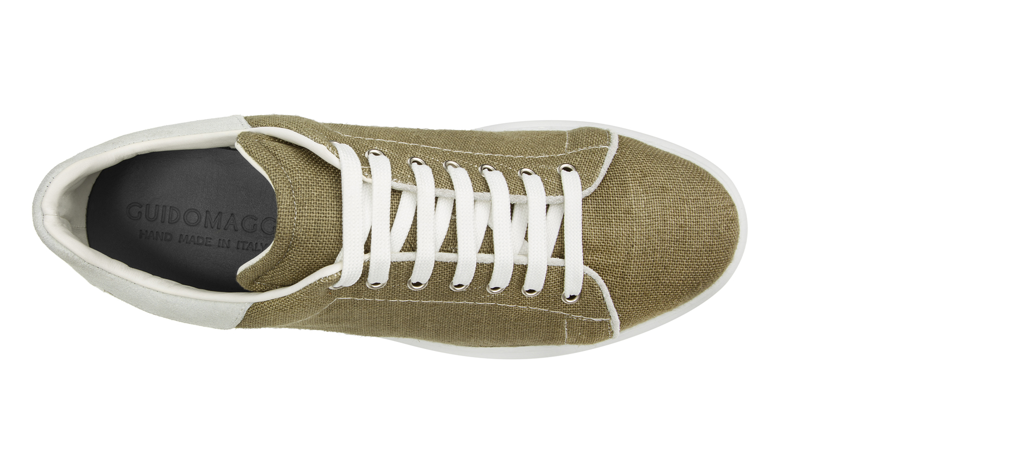 Ginostra - Sneakers con rialzo interno in Tessuto Raffia da 6 a 8 cm più alto
