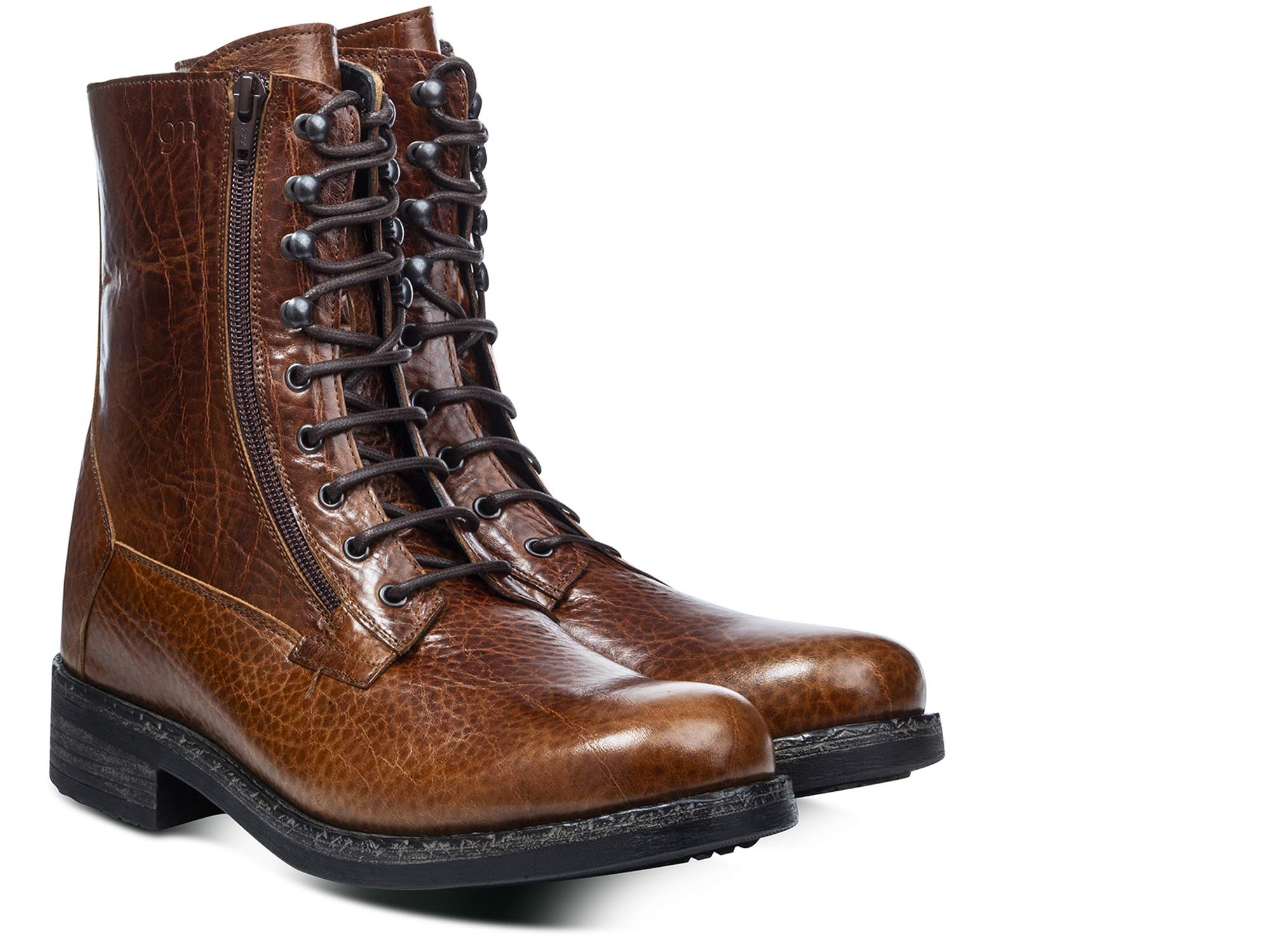  New Man - Elevator Boots in Full Grain Leather from 2.4 to 4 inches