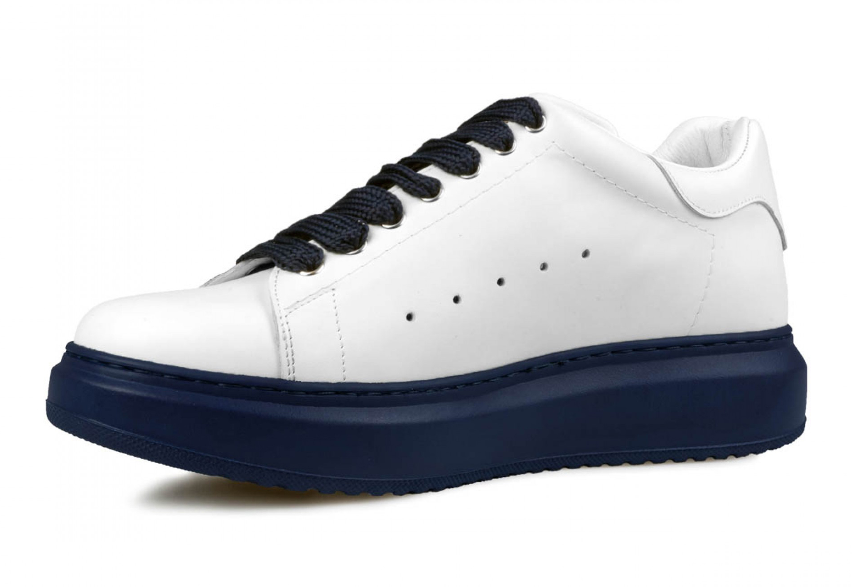 Ajax - Elevator Sneakers in Full Grain Leather from 2.4 to 3.1 inches 