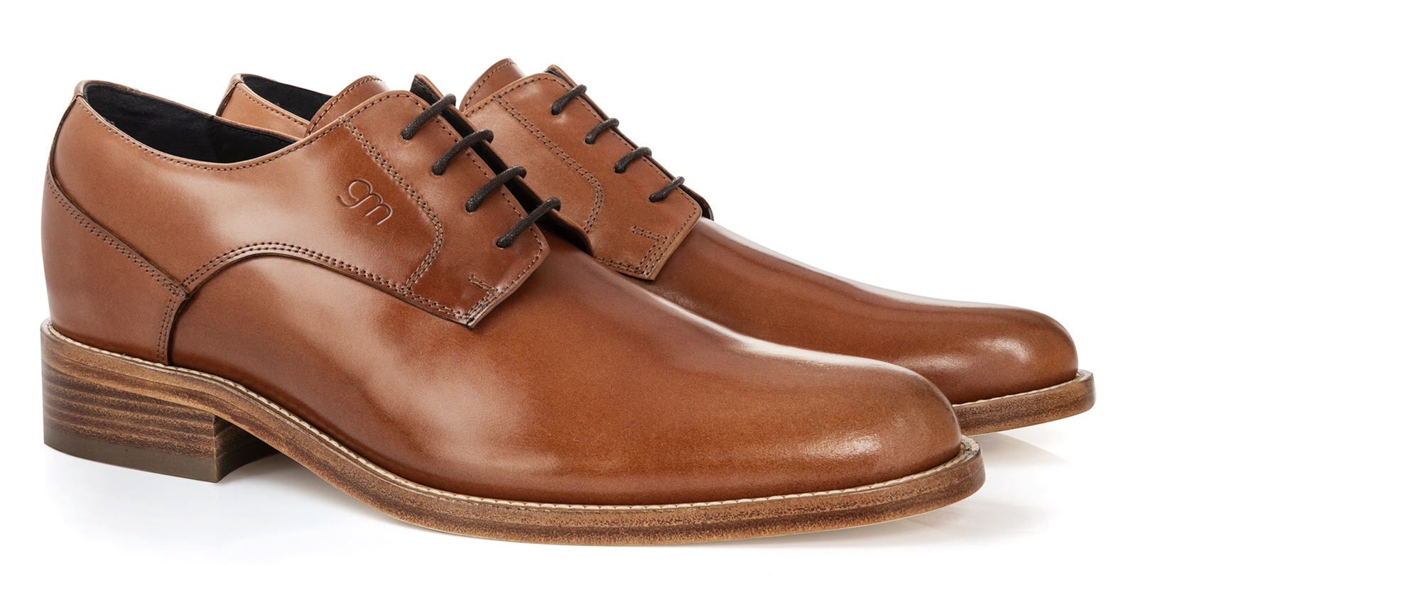 Anglet - Scarpe Classiche con rialzo in Pelle Shell Cordovan da 6 a 8 cm più alto