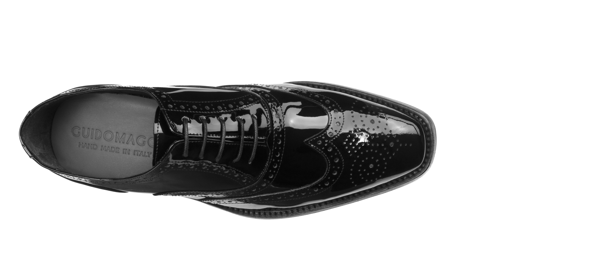 Black Lake - Scarpe Classiche eleganti da uomo con rialzo in Pelle Vernice da 6 a 8 cm