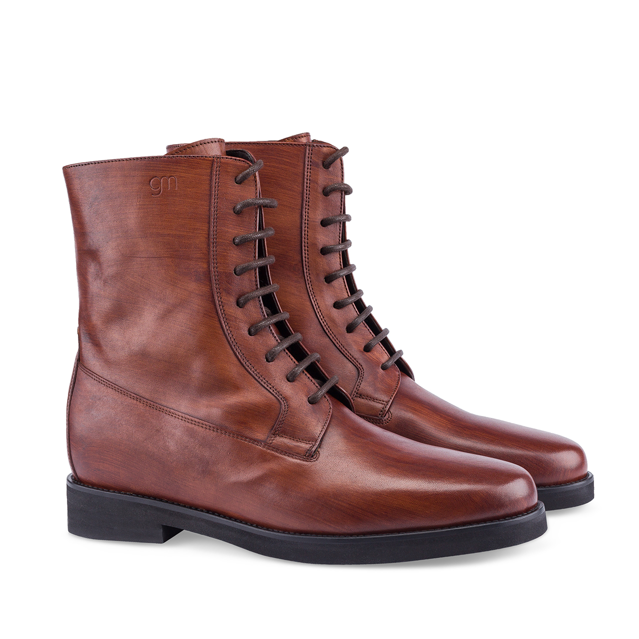 Finland -  Bottes rehaussantes en Cuir Peint à la main de 6 cm à 10 cm en plus