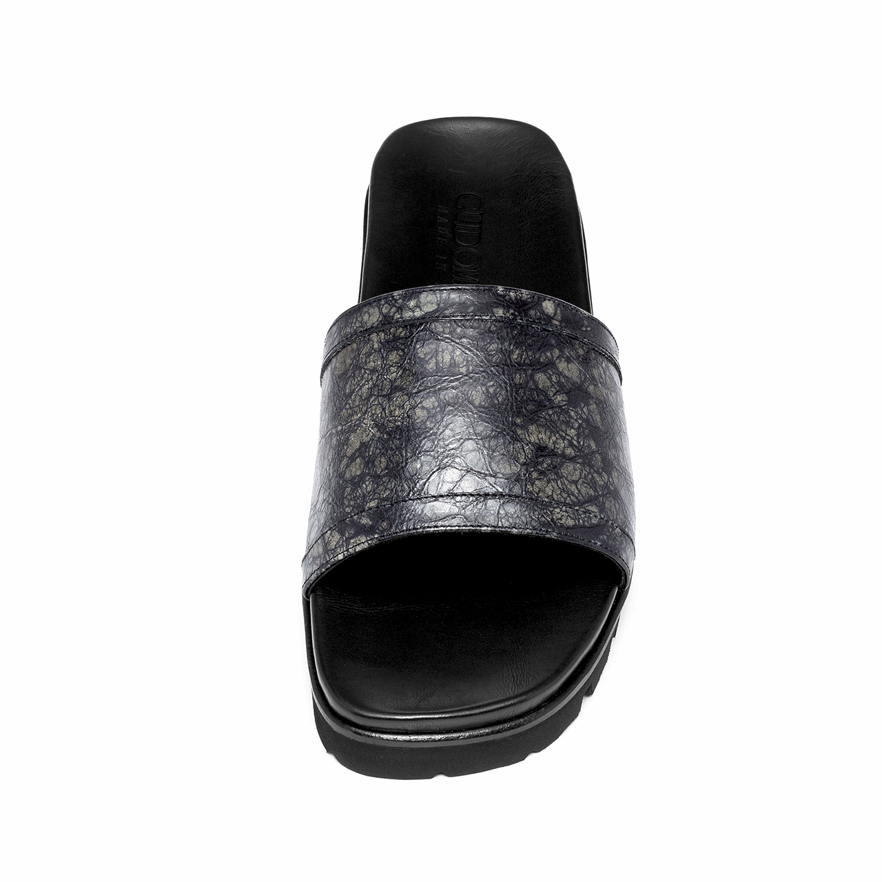 Forte dei Marmi - Sandali con rialzo interno da uomo in Pelle Pieno Fiore Fino a 6 cm più alto