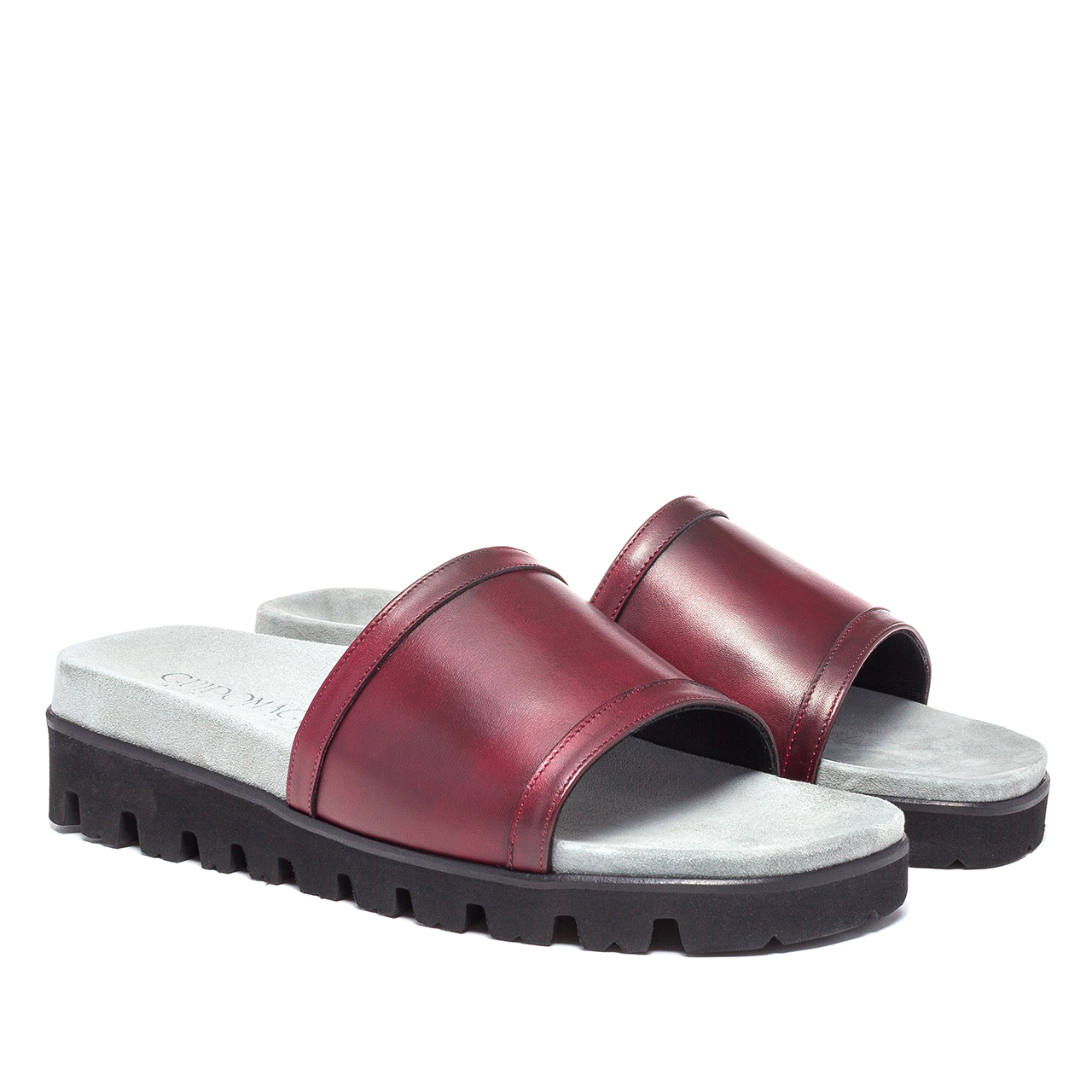 Auckland - Elevator Sandals in Full Grain Leather up to 2 inches