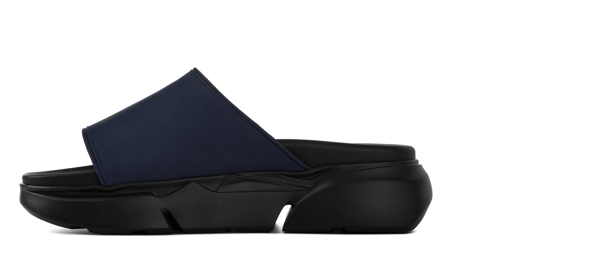 Flicudi - Sandali con rialzo da uomo in Pelle Effetto Gommato fino a 6 cm più alto