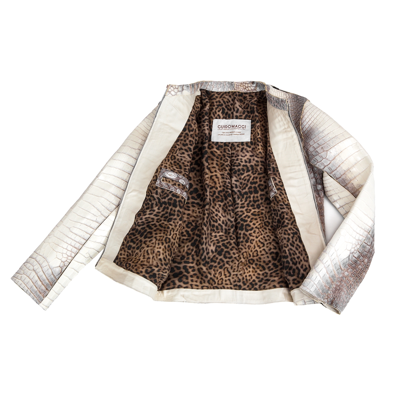 Heimdall - Biker style Jacket in alligator Leather
