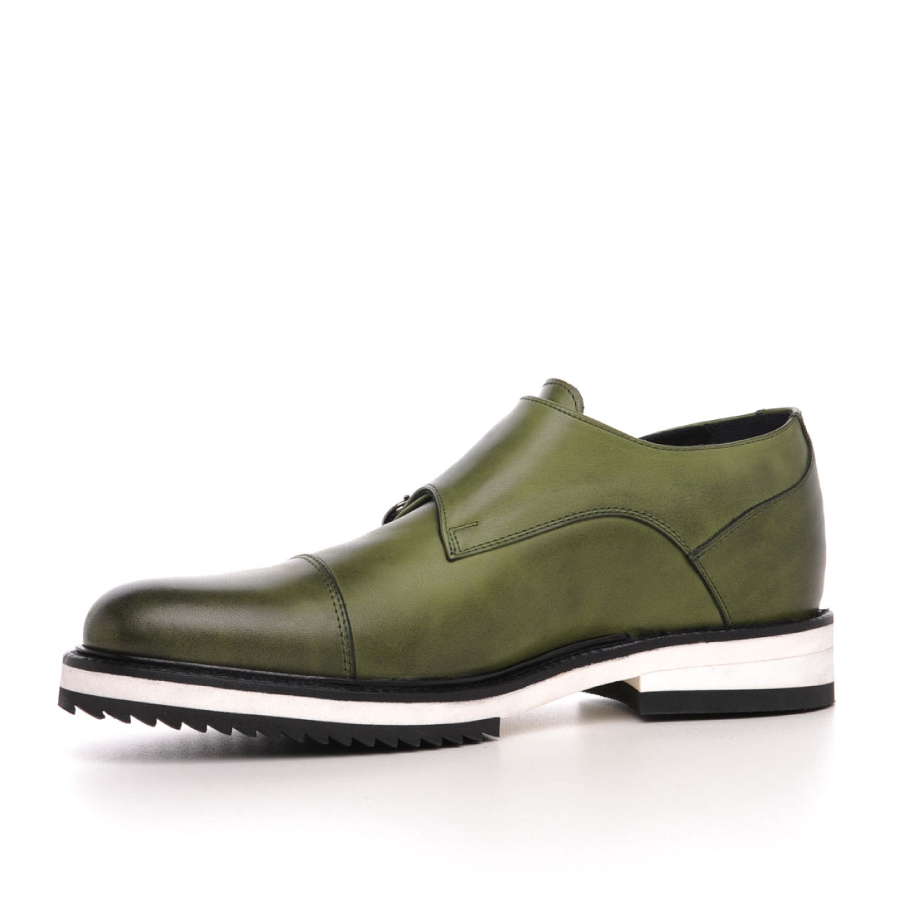 Bridgetown -classica scarpe rialzate doppia fibbia in Pelle Da 6 a 8 cm più alto