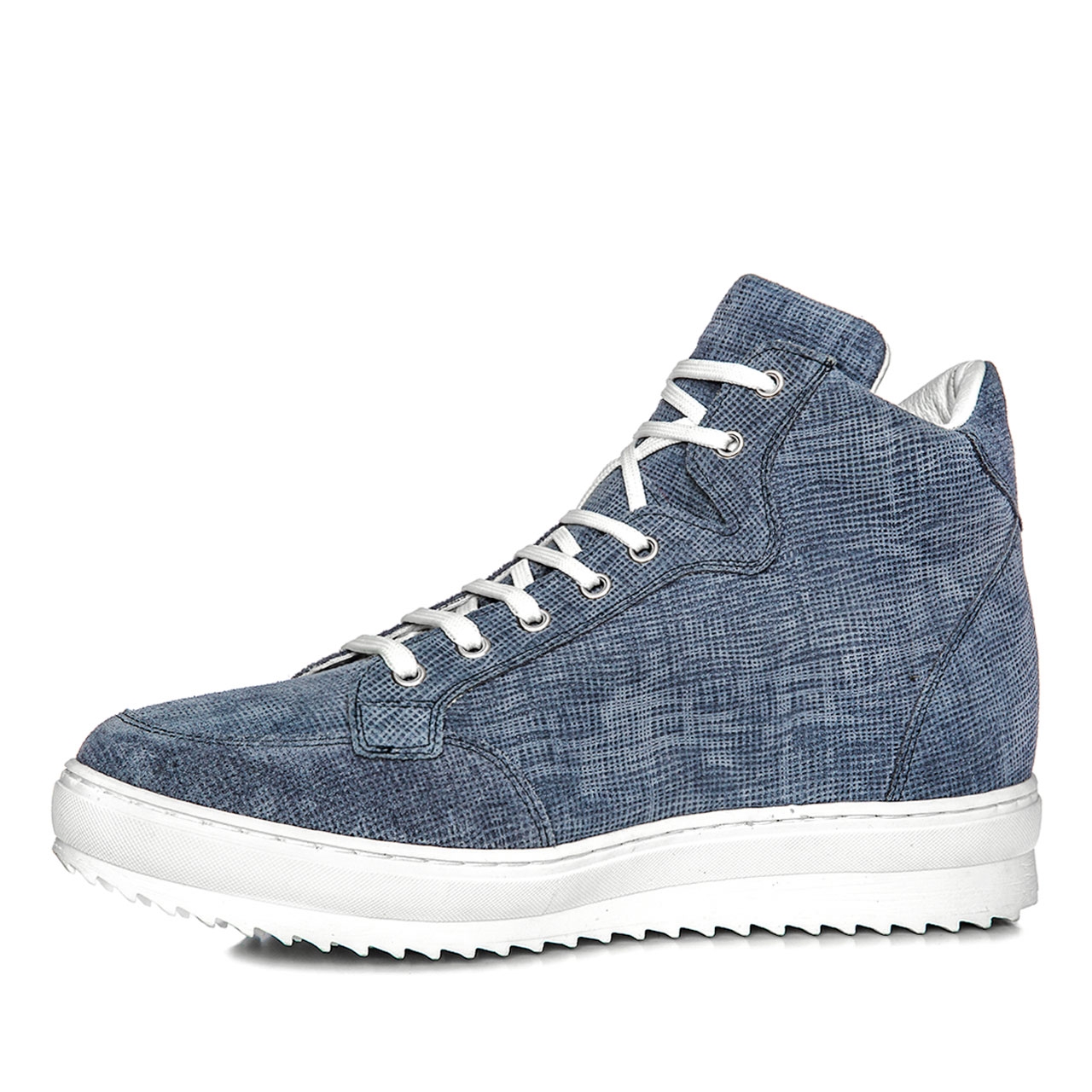 Corso Magenta - Elevator Sneakers in Suede Leather from 2.4 to 4 inches