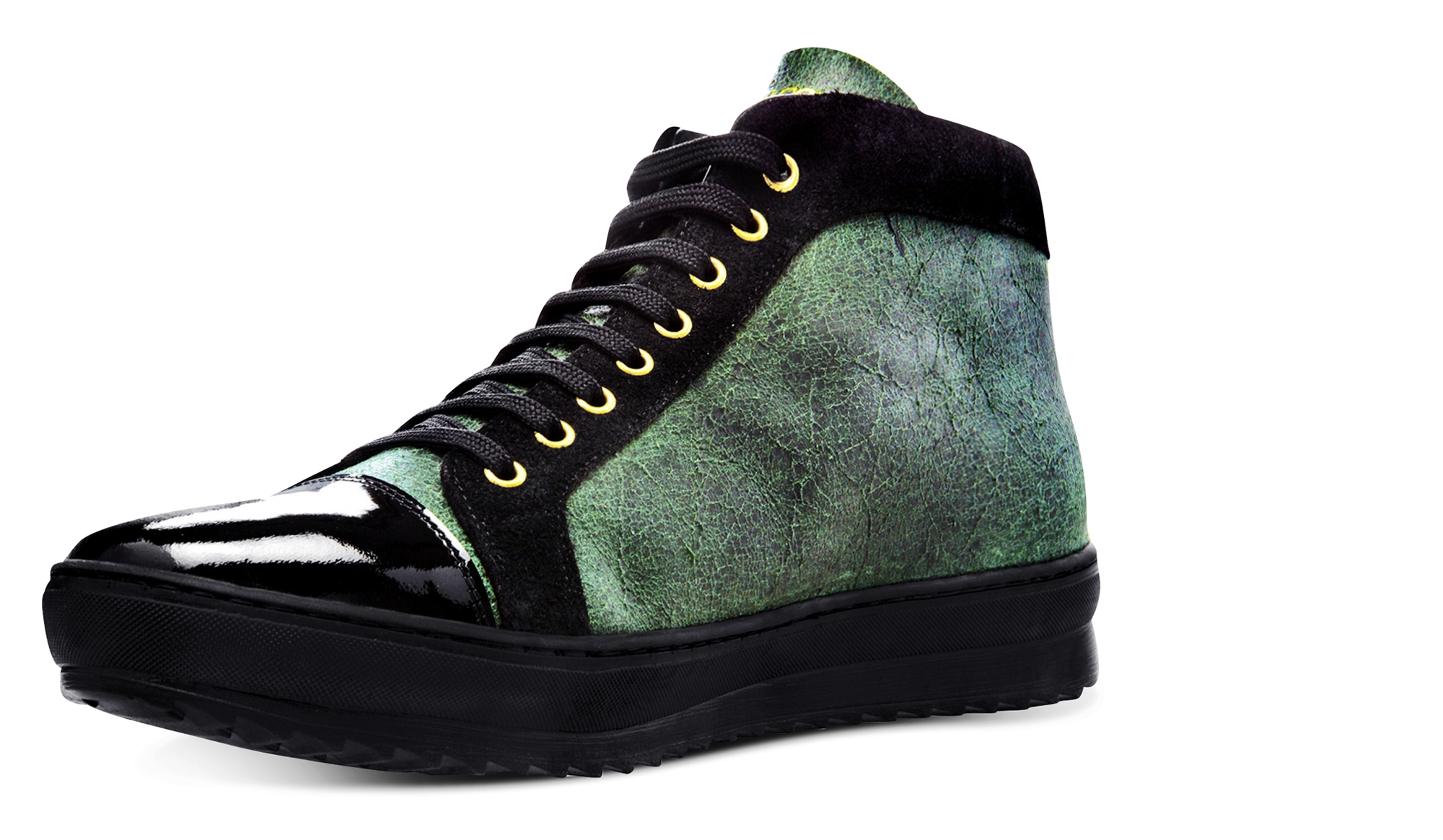 Mandarin - Elevator Sneakers in Mix of leathers from 2.4 to 3.1 inches