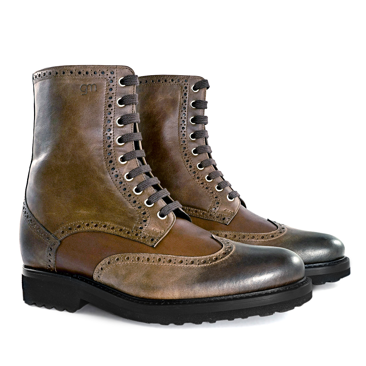 Coventry - Elevator Boots in Mix of leathers from 2.4 to 4 inches
