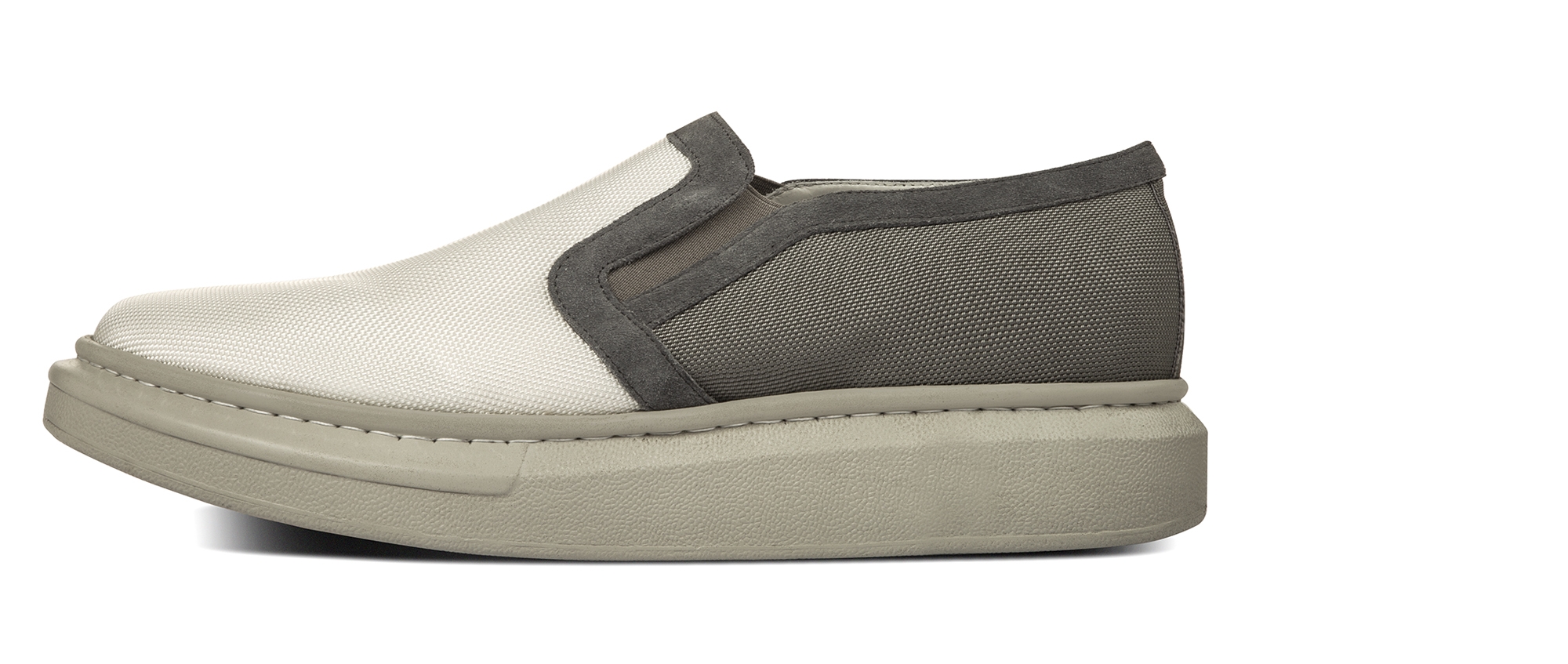 Avalon - Elevator Slip-Ons in Leather/fabric mix up to 2.4 inches