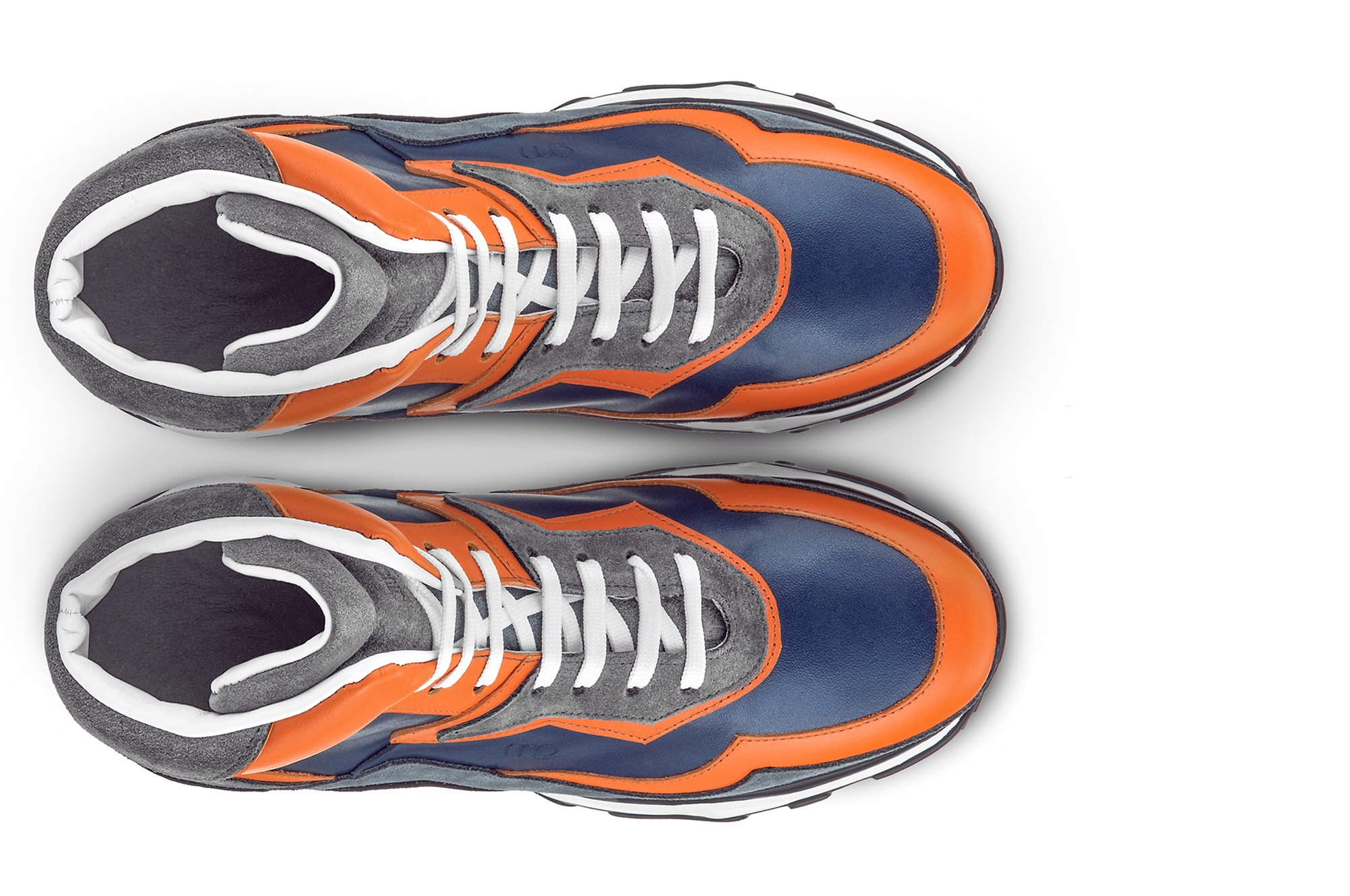 Giant Flamingo - Elevator Sneakers in Mix of leathers from 4 to 5 inches