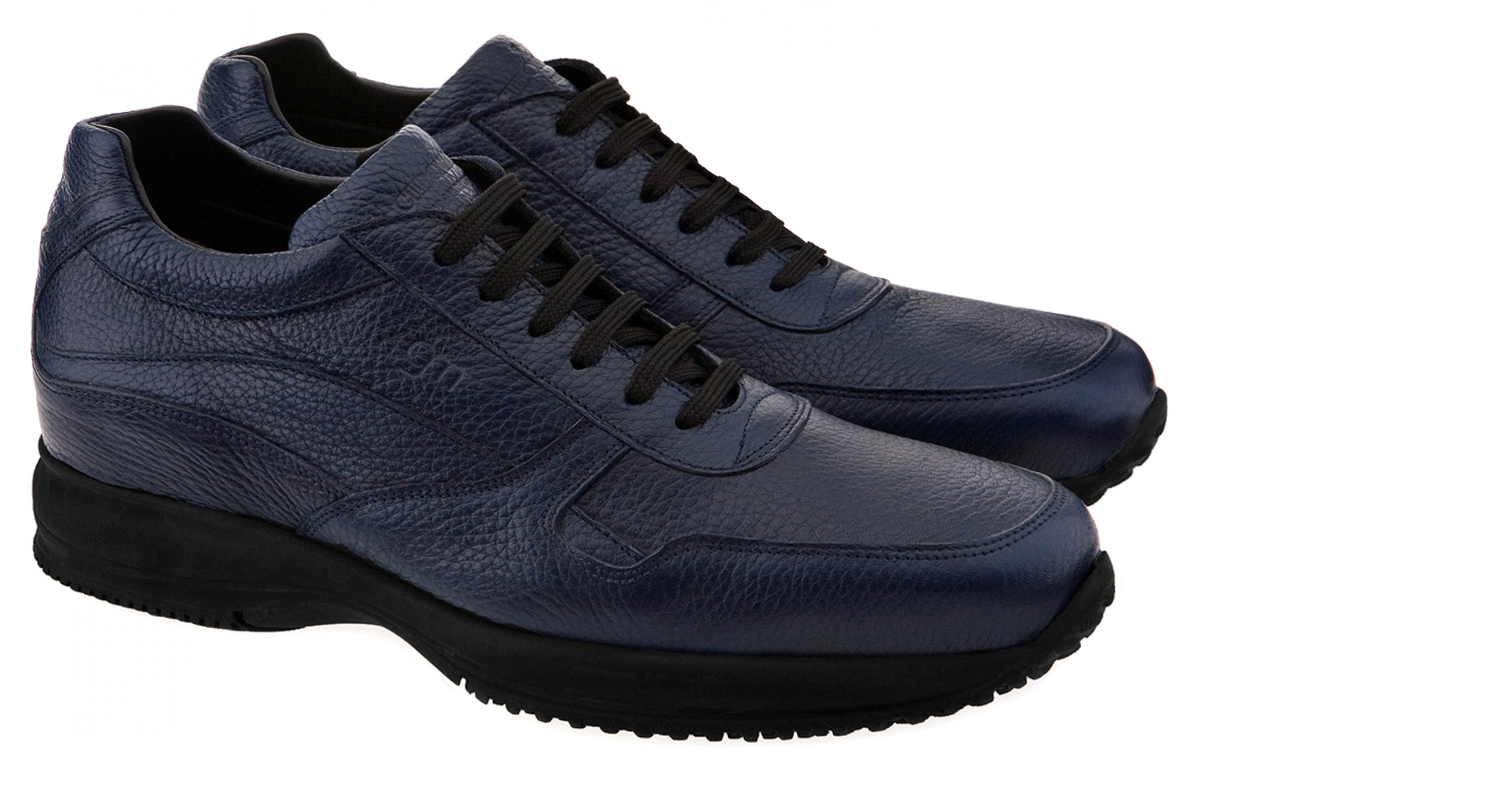 Atlanta - Elevator Sneakers in Full Grain Leather from 2.4 to 4 inches