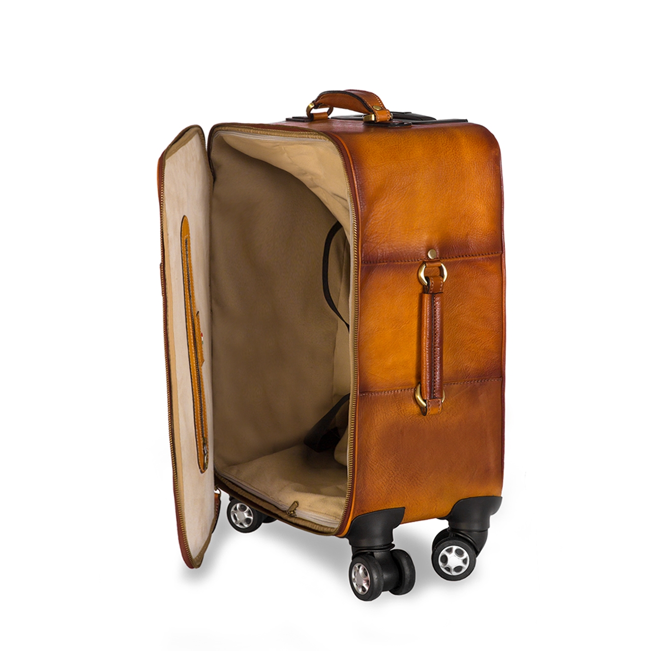 Intercontinental - Valise à roulettes en cuir Design GuidoMaggi