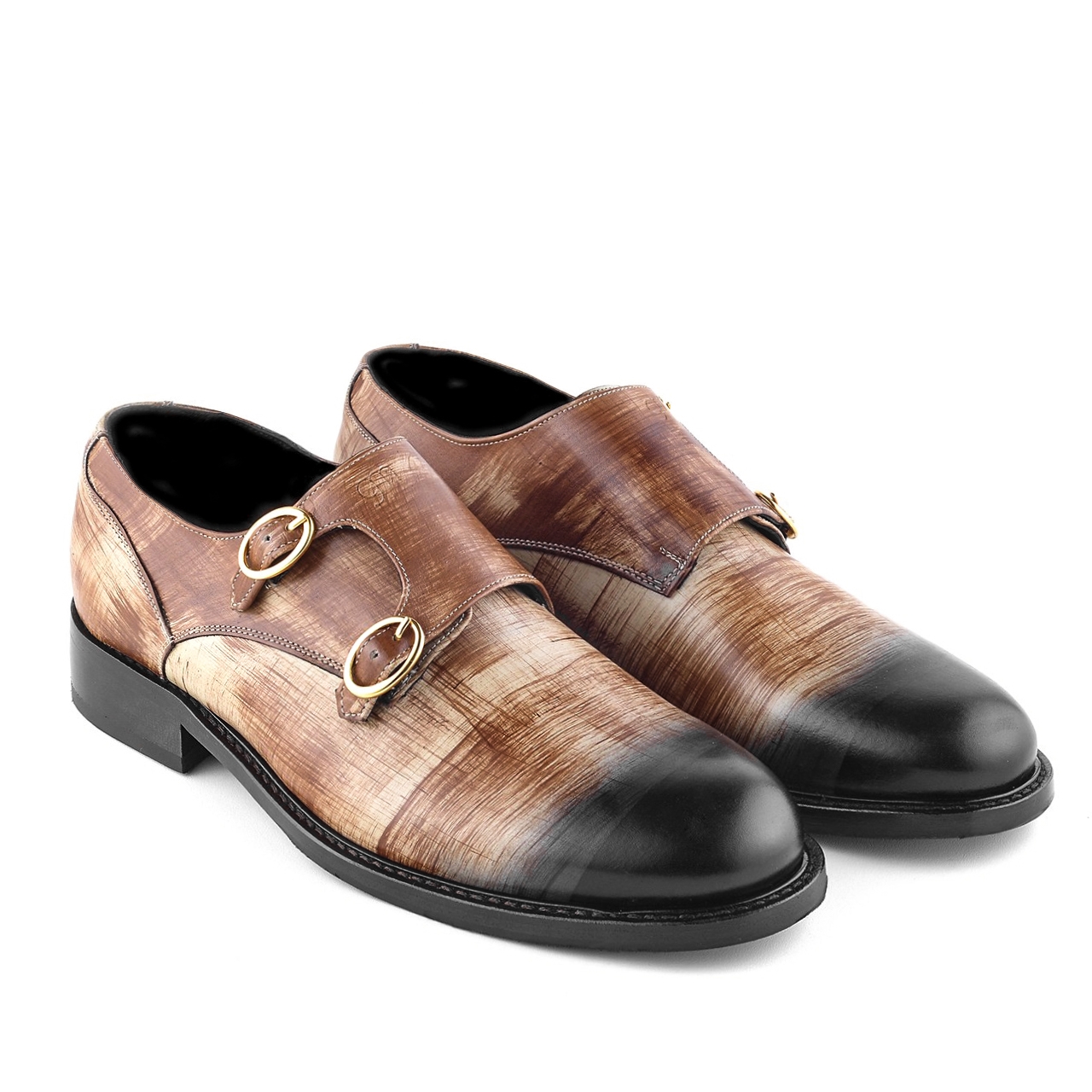 Corso Vittorio Emanuele - Scarpe Classiche con rialzo in Pelle Tamponata a mano Fino a 8 cm più alto