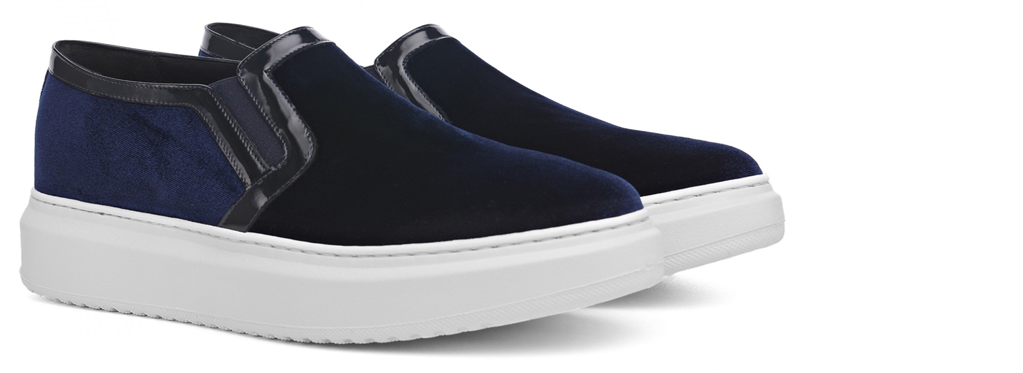 Cadiz - Slip-Ons con rialzo in Mix Pelle/Tessuto fino a 6,5 cm più alto
